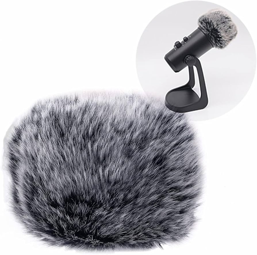 Amazon | マイクウインドスクリーン 1個入り ファー マイクのカバー