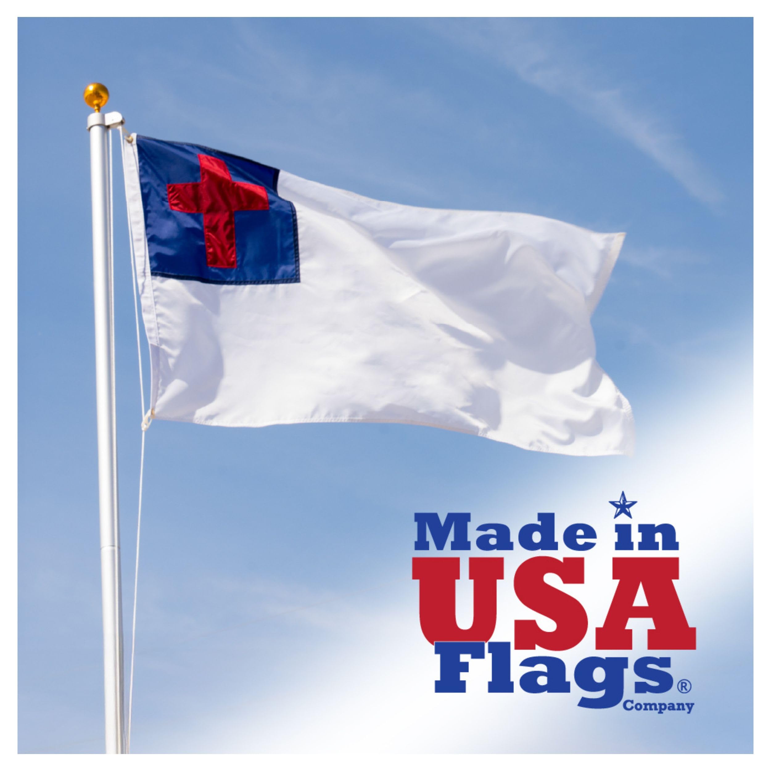 Amazon.com : Made in USA Flags Co - 5x8 Christian Flag - SolarMax