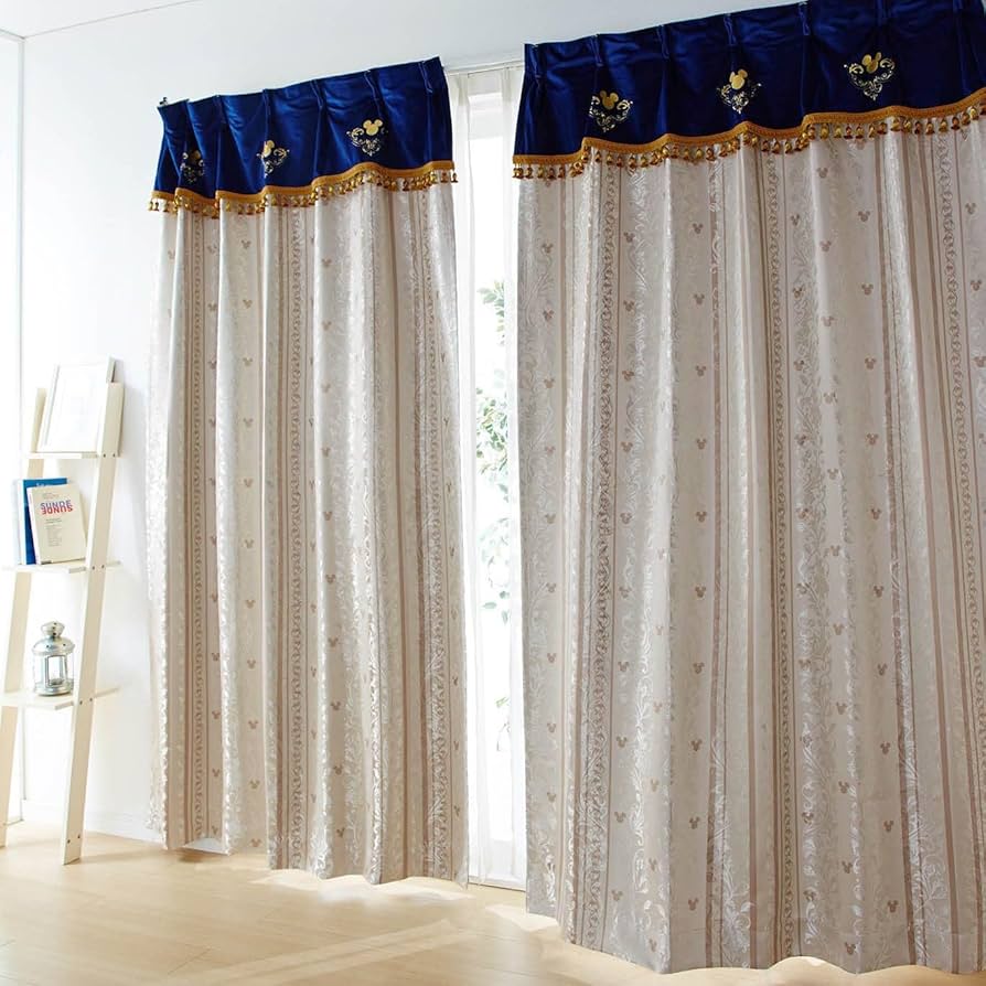 Amazon｜[ベルメゾン] ディズニー カーテン 遮光 遮熱 上質ジャカード