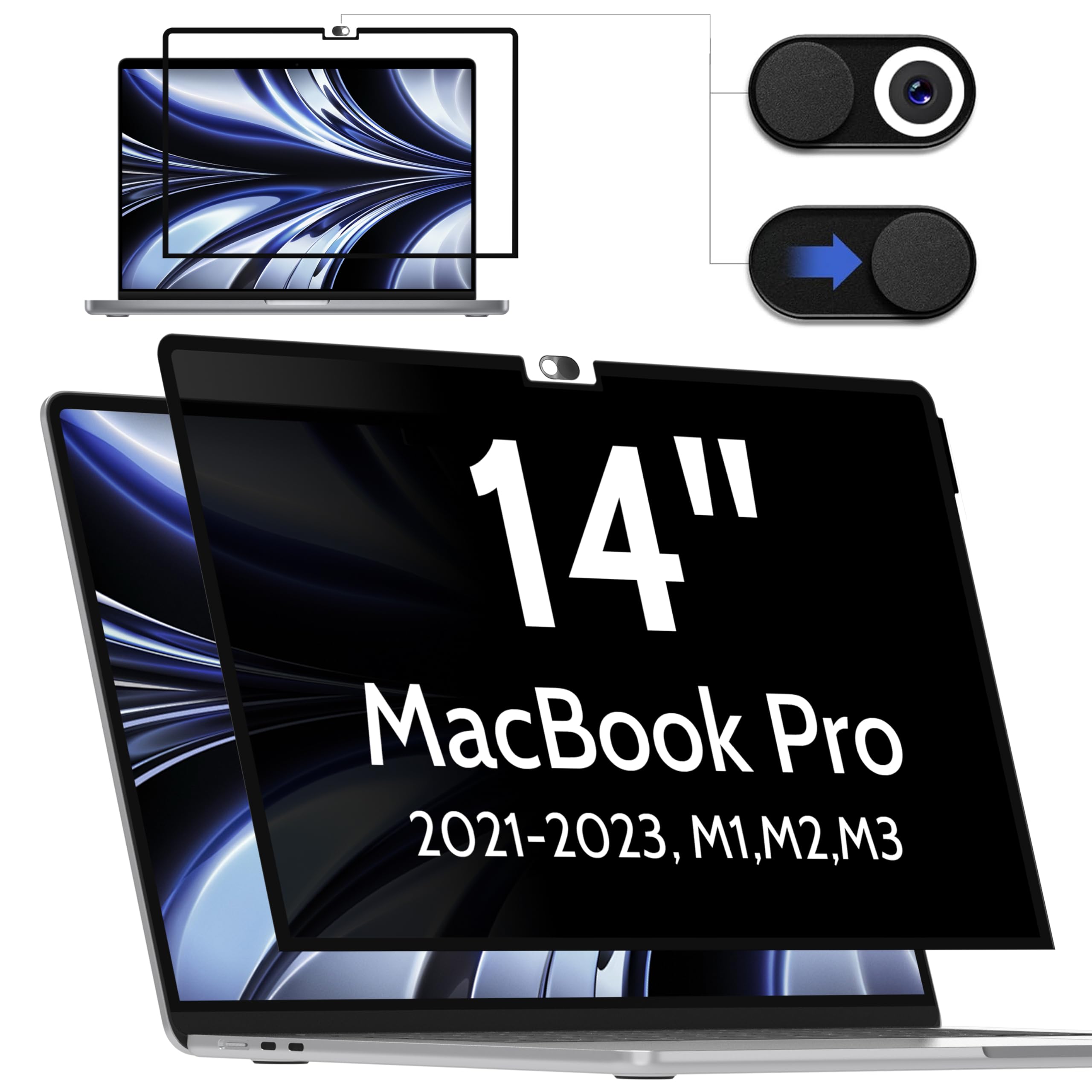 Amazon | MacBook Pro 14インチ (2021-2024、M1/M2/M3/M4) 用覗き見
