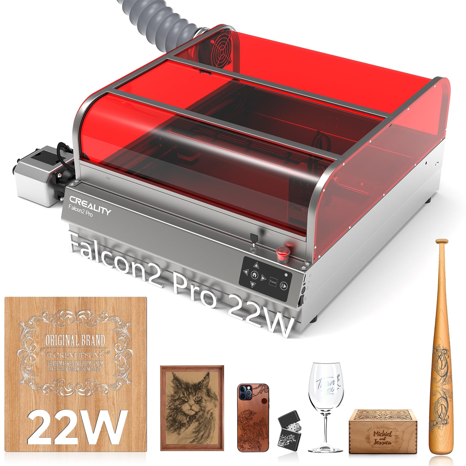 Amazon.com: Creality Falcon2 Pro 22W Laser Engraver, Enclosed