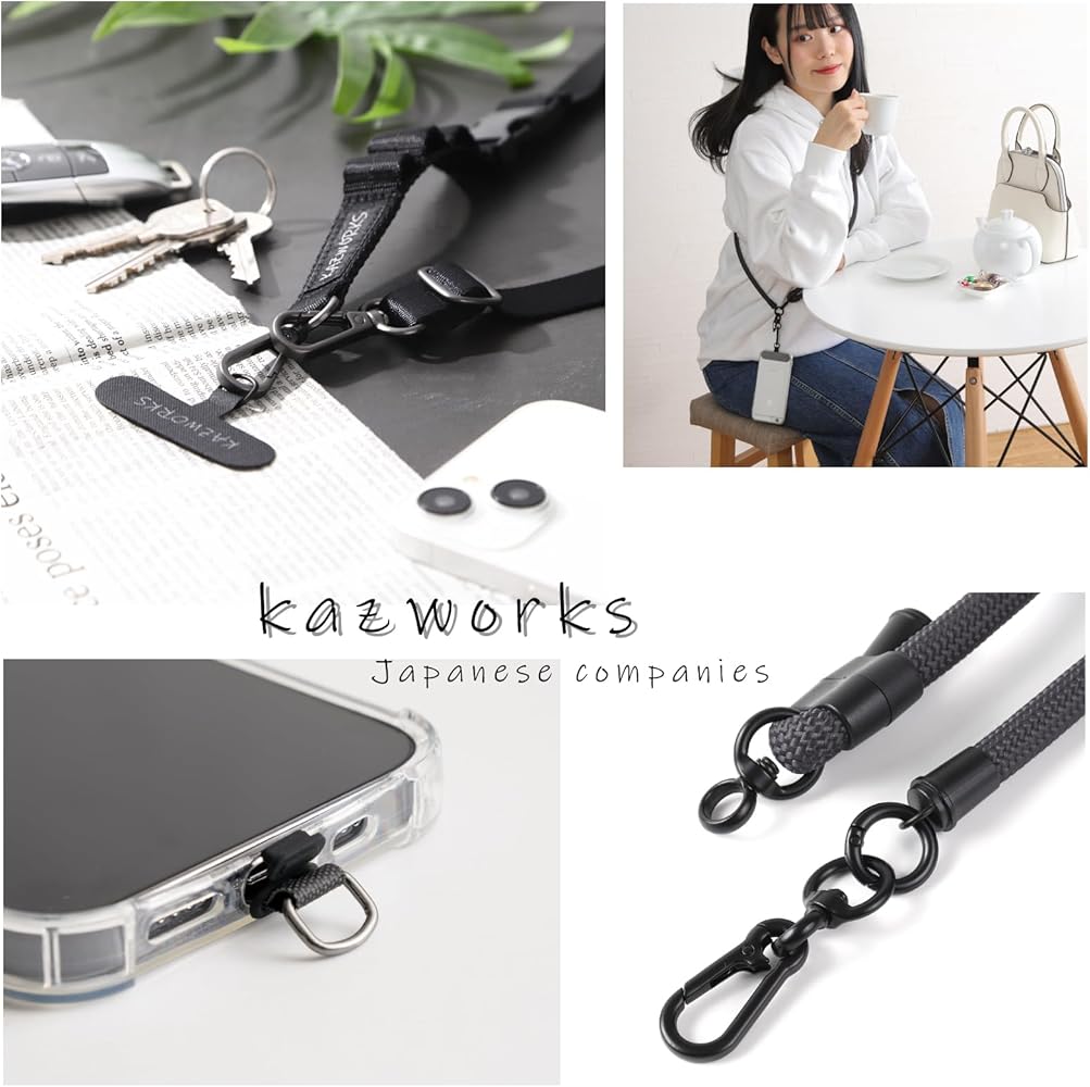 Amazon.co.jp: [kazworks] スマホストラップ 携帯ストラップ スマホ