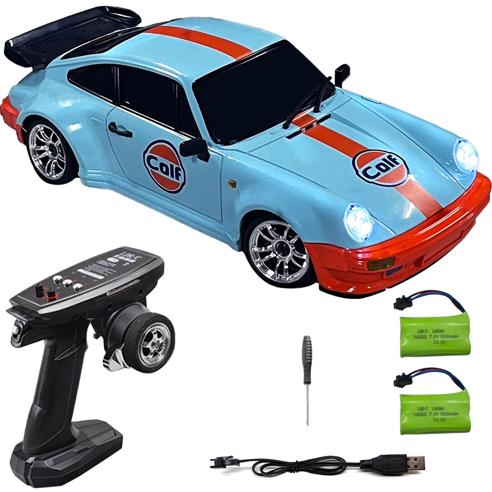 Amazon.com: FLYCOLOR LD1898 1/18 RC Drift Car GTR R34 2.4GHz RWD