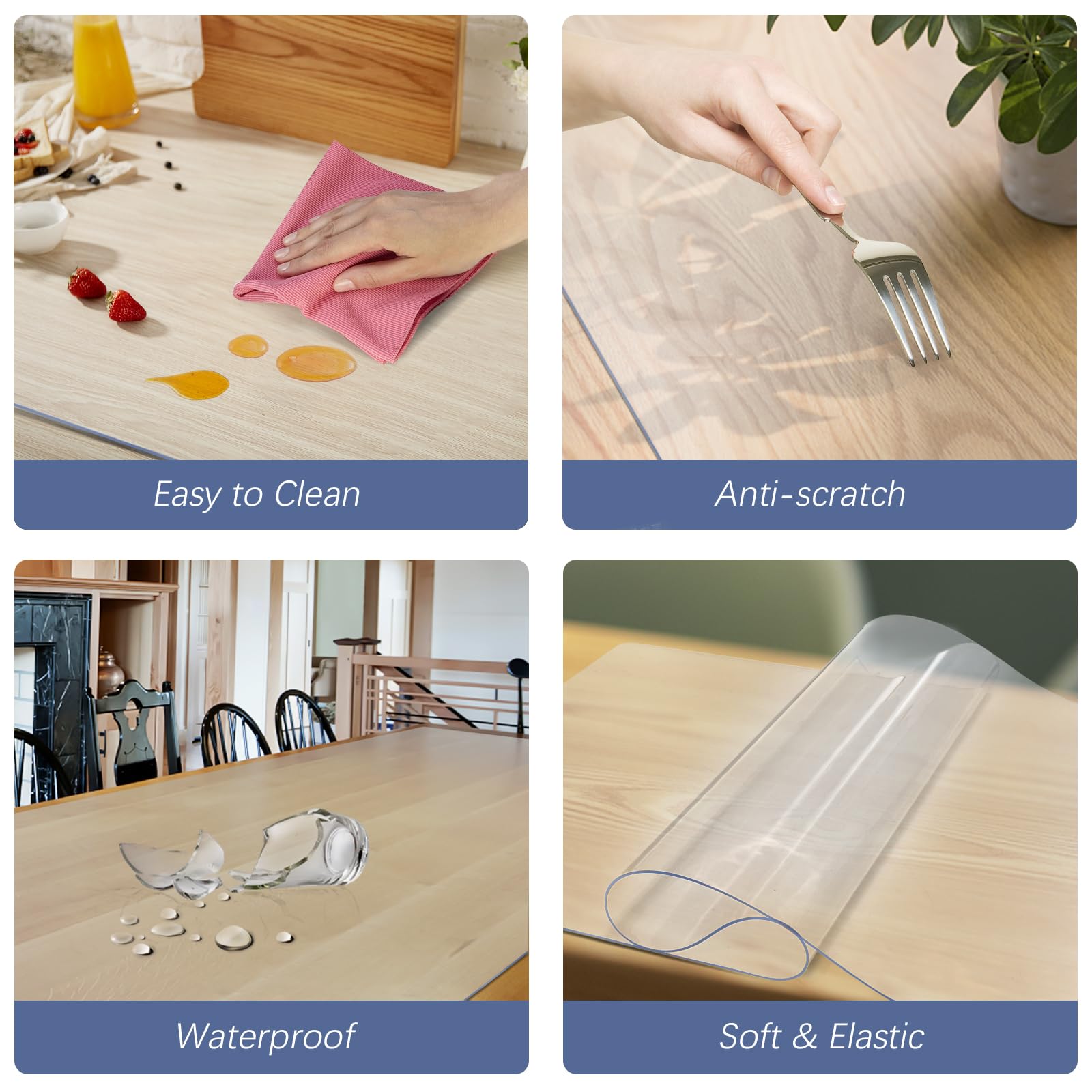 Amazon.com: Vicwe Frosted Table Cover Protector 30 x 54 Inch, 1.5