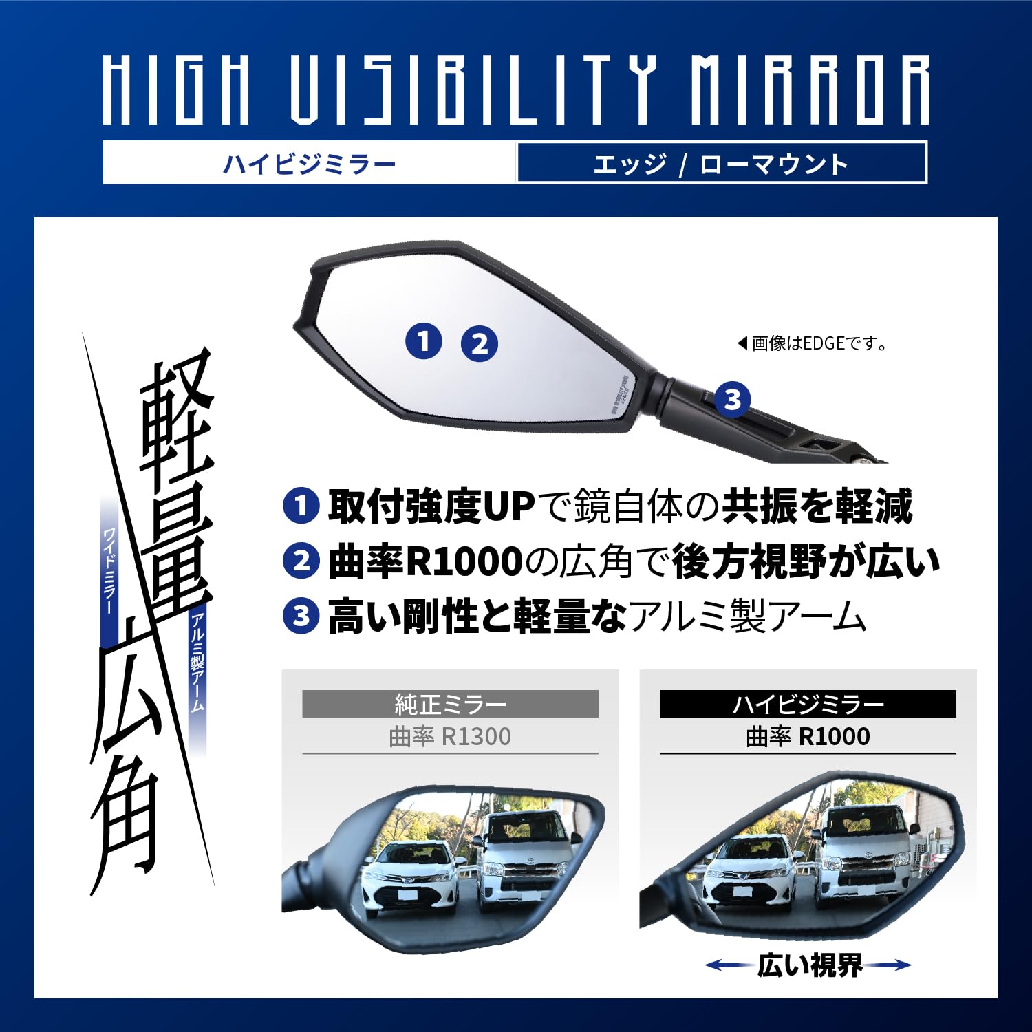 Amazon | デイトナ(Daytona) バイク ミラー 10mm 正ネジ 軽量 広角 新