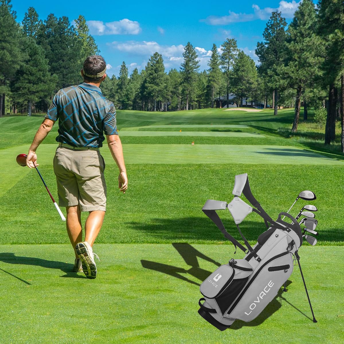 Amazon.co.jp: LOVACE 14WAY ゴルフスタンドバッグ 軽量ゴルフバッグ