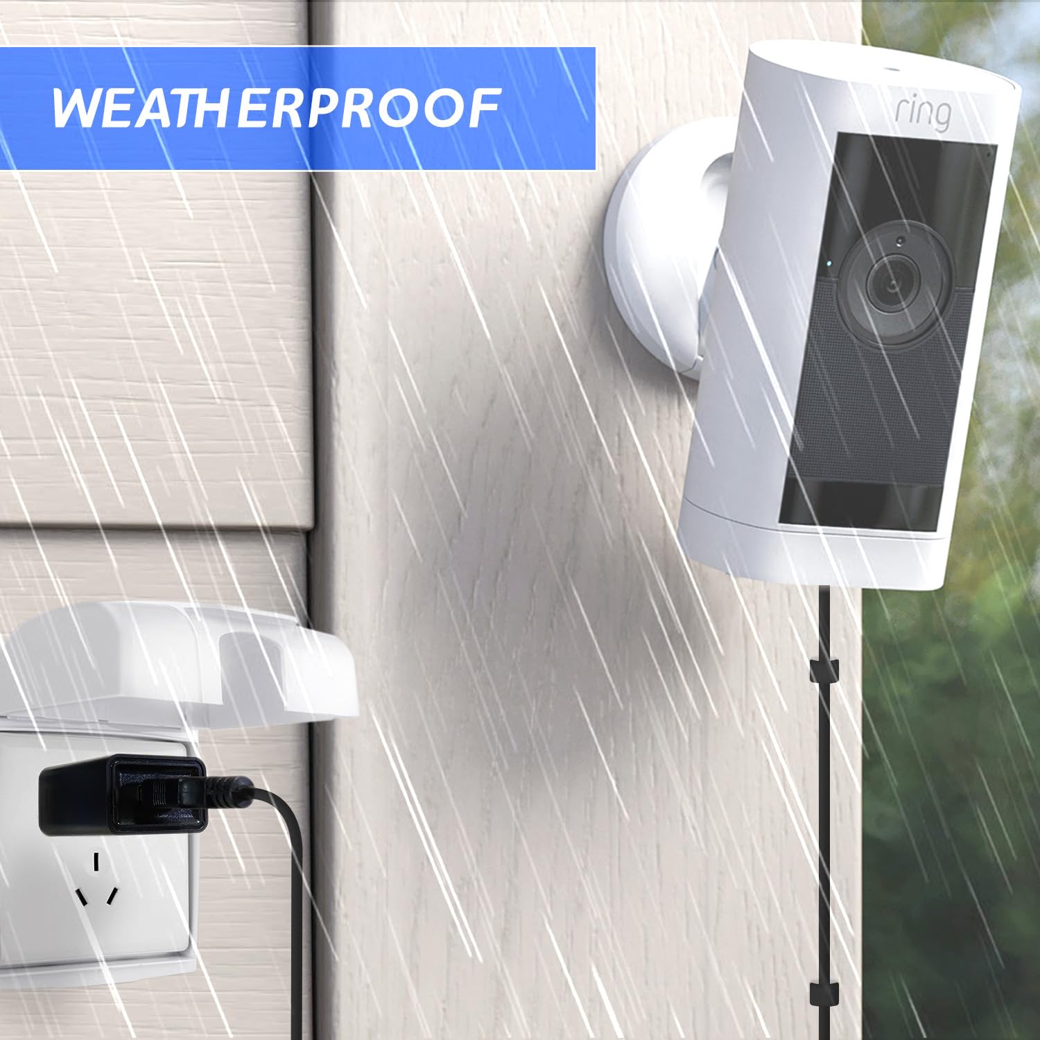 Amazon | 充電ケーブル電源アダプター リングスティックアップカム