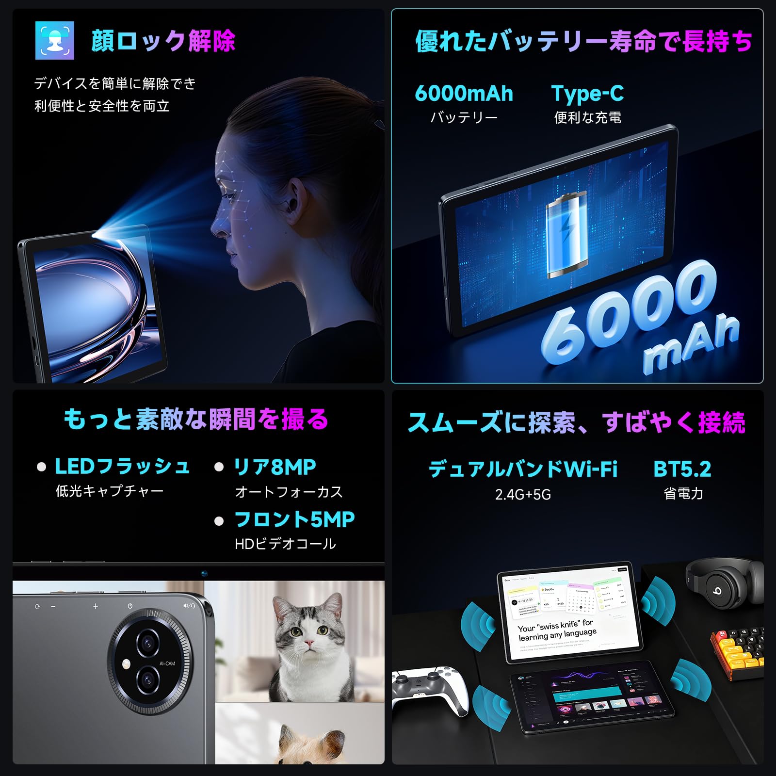Amazon.co.jp: 【AI最適化OS Android16 タブレット 初登場