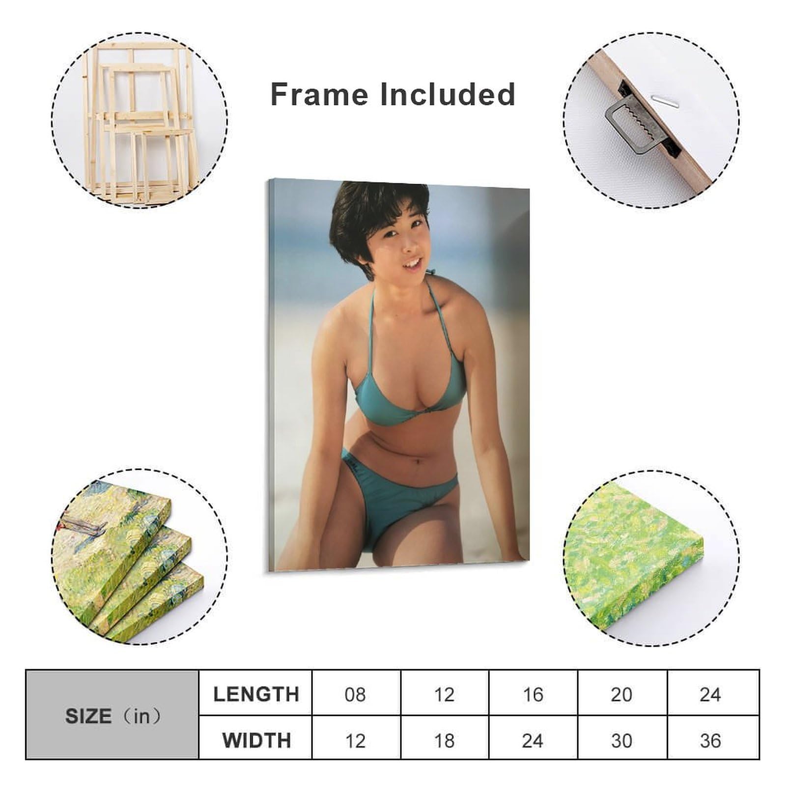 Amazon.co.jp: 八木さおり 女優 水着10 ポスター キャンバス ポスター