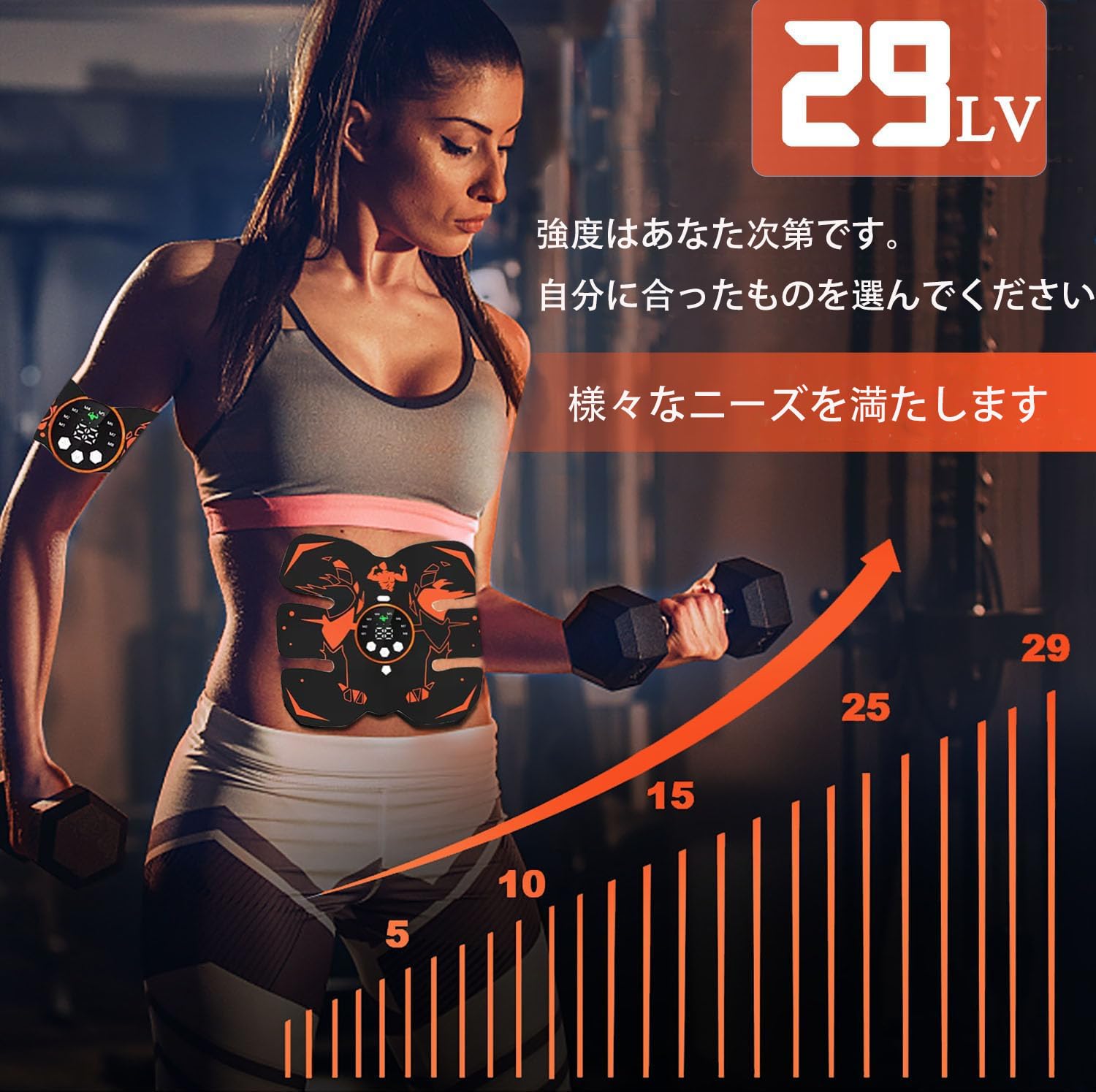 Amazon.co.jp: EMS 腹筋ベルト 最強モデル 腹筋マシーン 8種類モード