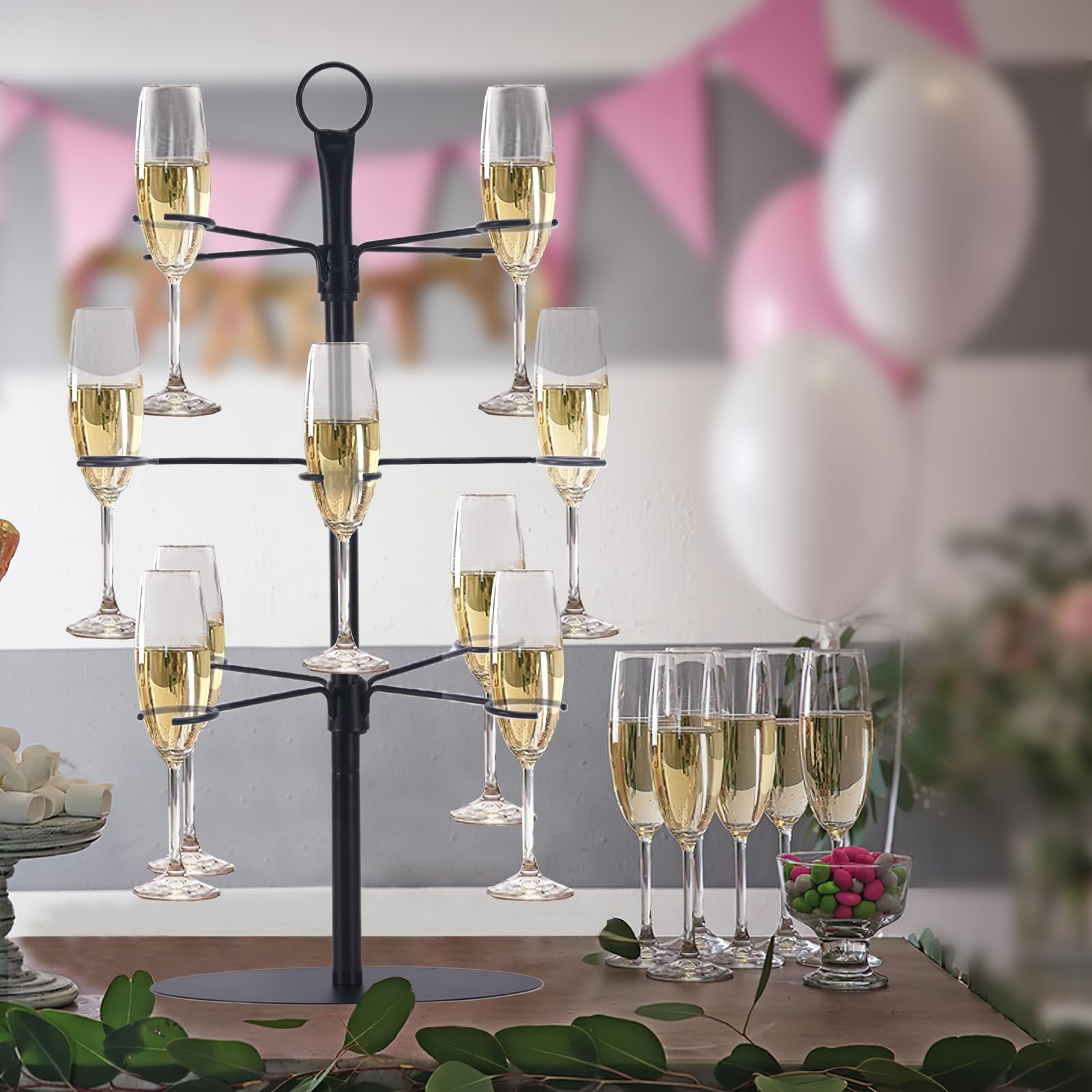Amazon｜ZeenArt シャンパンタワー パーティー用金属製ドリンクタワー