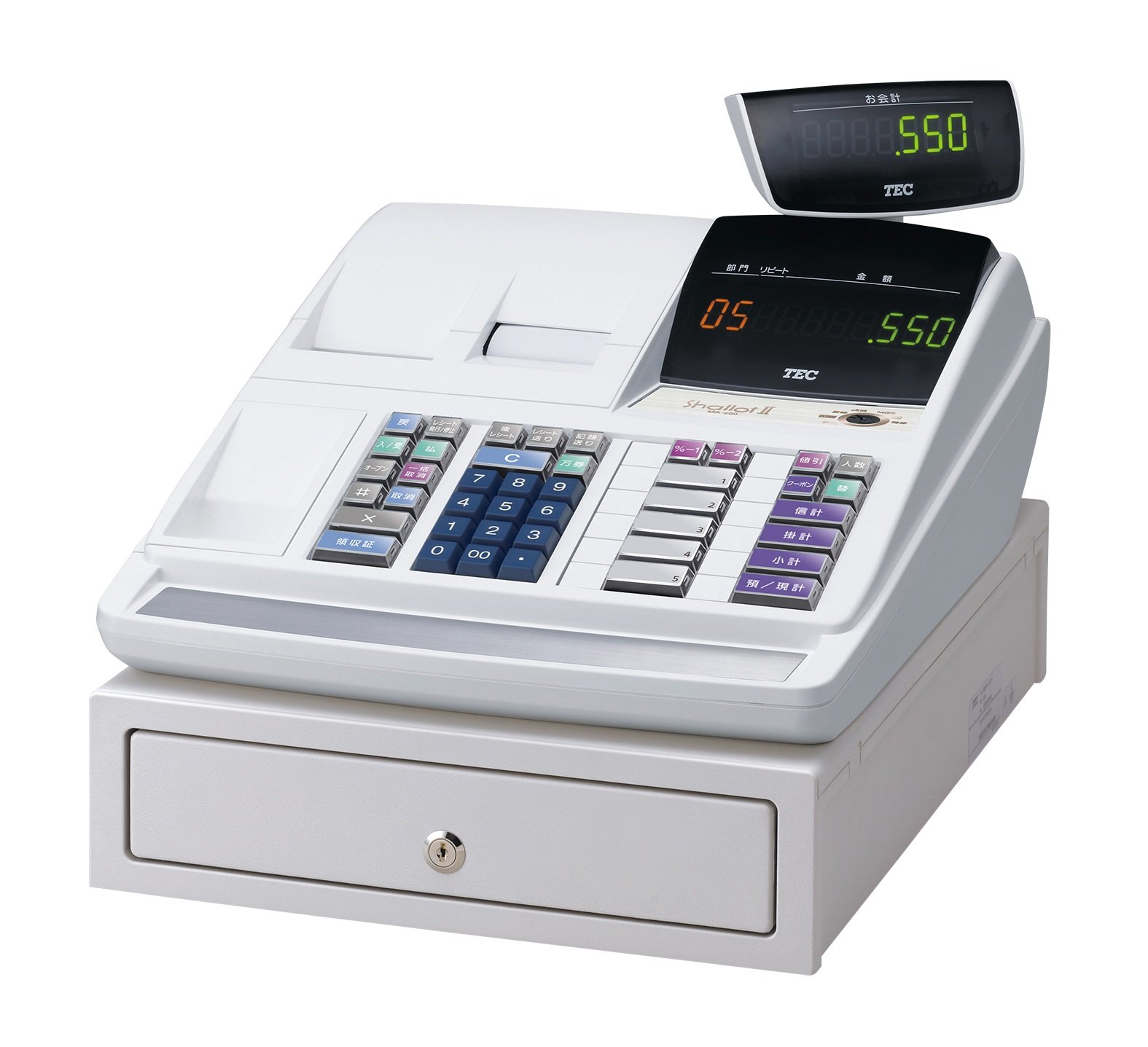 Amazon | 東芝テック 電子レジスター 5部門 MA-550-5-R 白