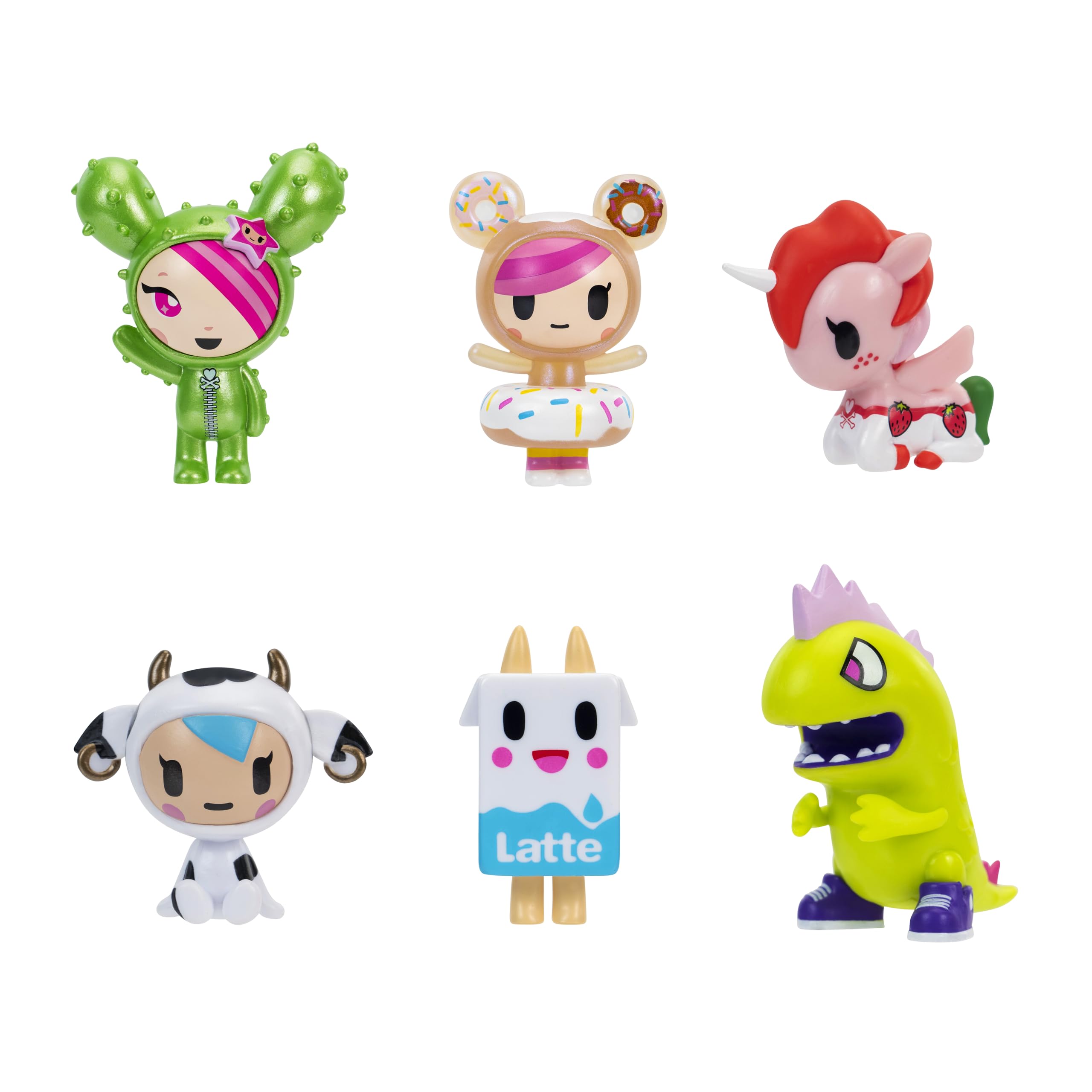 Tokidoki Pacote com 6 bonecos – Donutella, SANDy, Kaiju Tokimon