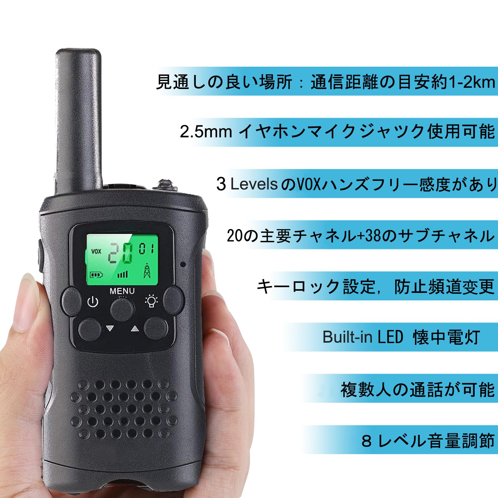 Amazon | 特定小電力トランシーバー 3台セット 免許資格不要使用できる