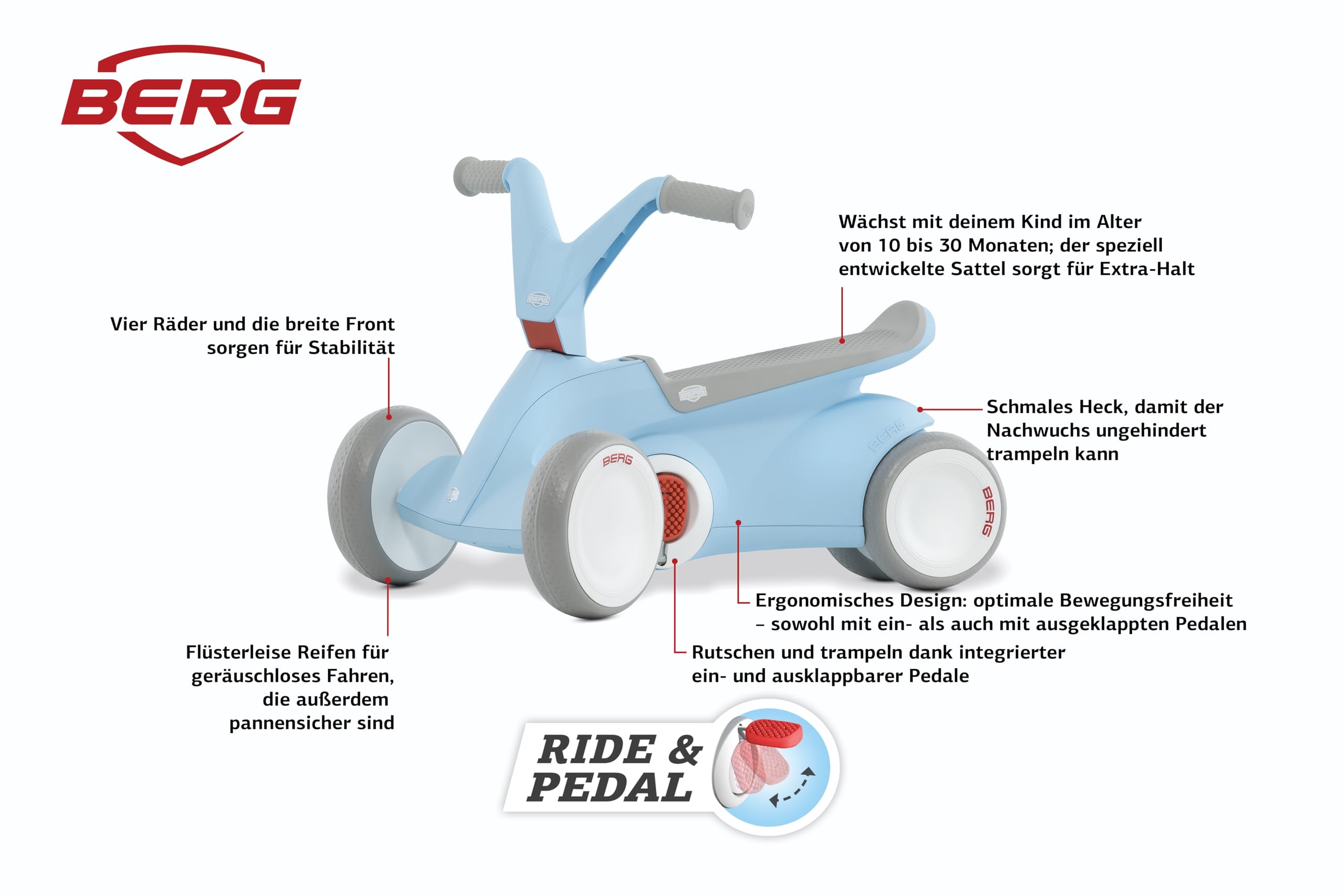 Amazon.co.jp: Berg GO2 - 2-in-1 プッシュペダル ゴーカート 10～30