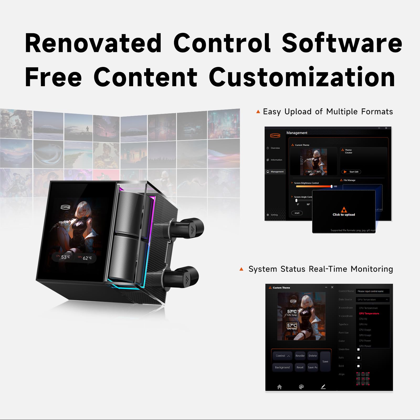 Amazon.co.jp: PCCOOLER AIO CPUクーラー液体冷凍庫 - 3パック F5 R120