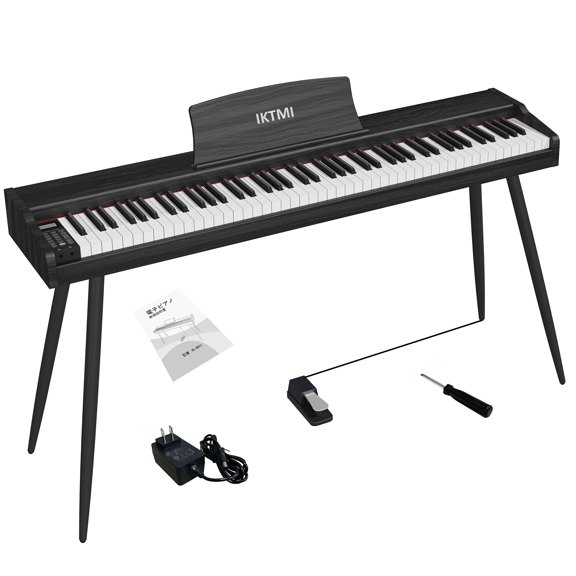 Amazon | IKTMI 電子ピアノ 88鍵盤 木製 ピアノ 88鍵 Digital Piano