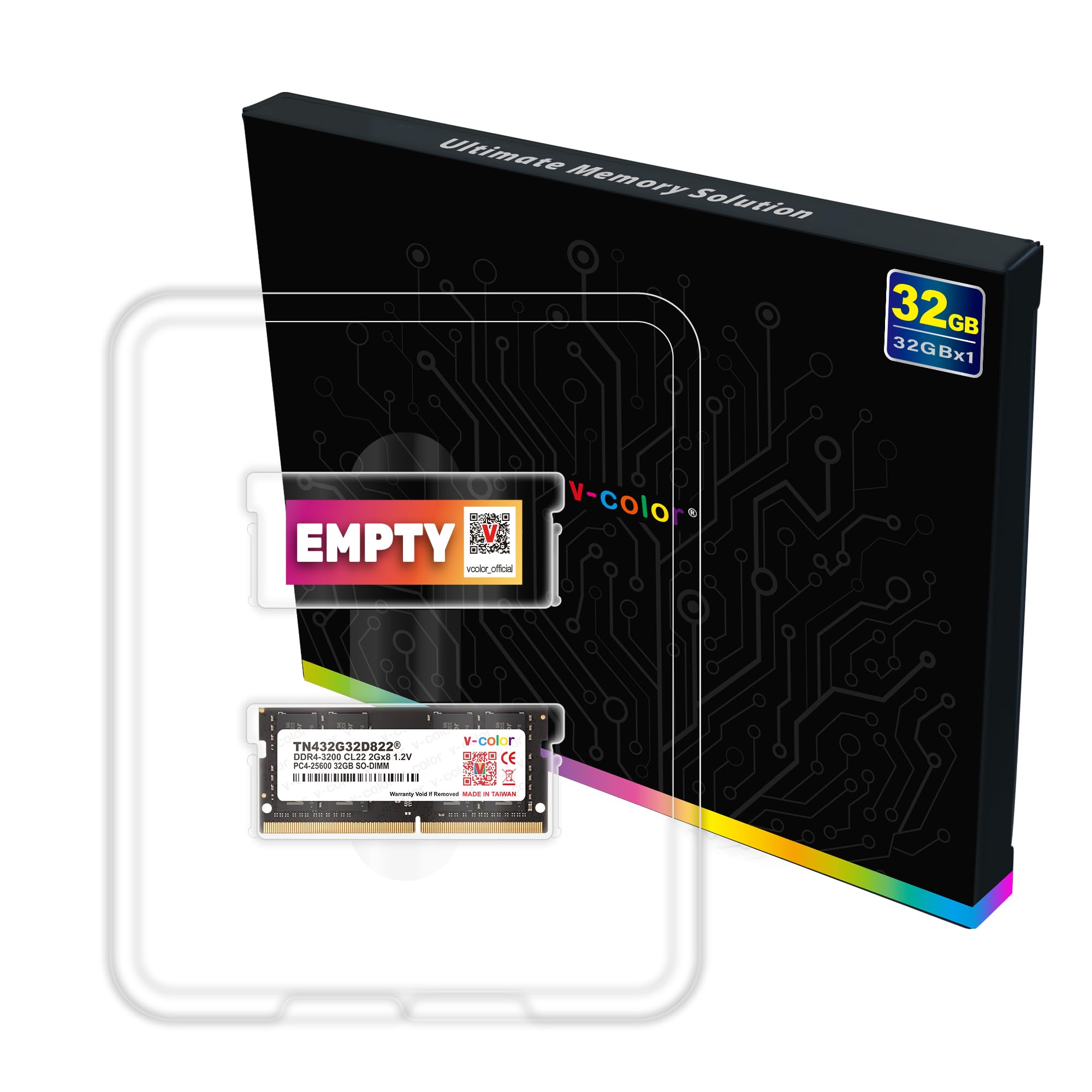 Amazon.com: V-Color DDR4 32GB (32GBx1) 3200MHz CL22 2Rx8 Dual Rank