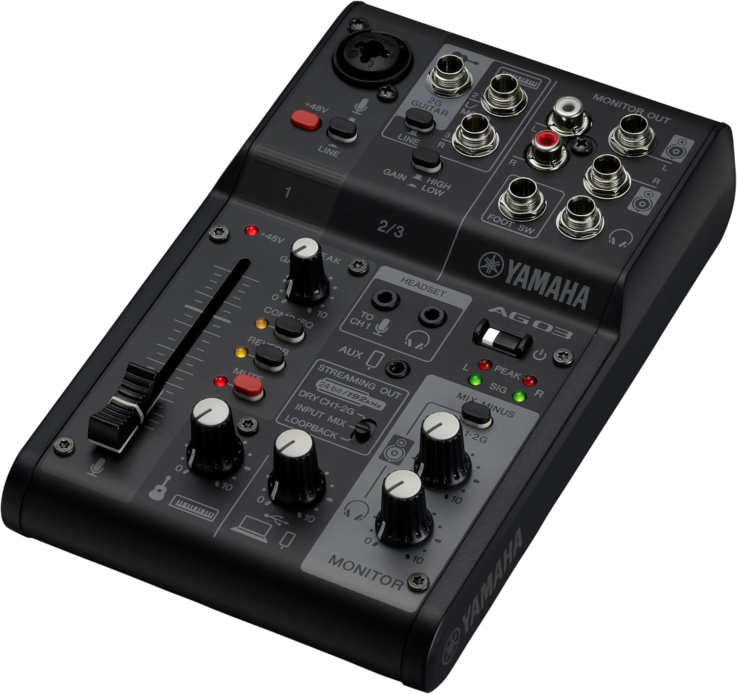 Amazon.com: Yamaha AG03MK2 Black Live Streaming Kit with mixer/USB