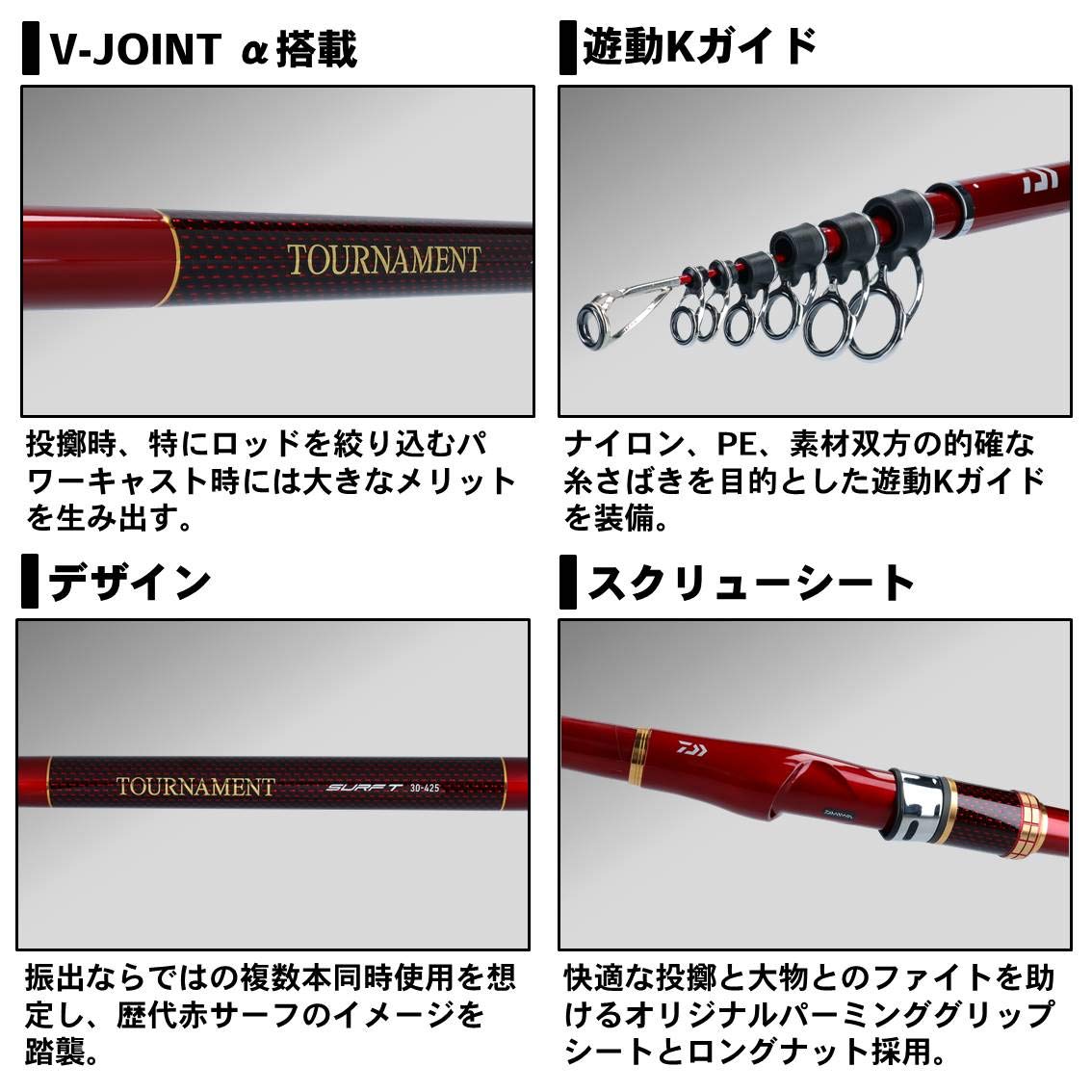 Amazon | ダイワ(DAIWA) 振出投げ竿 トーナメントサーフT・R 30-405・R