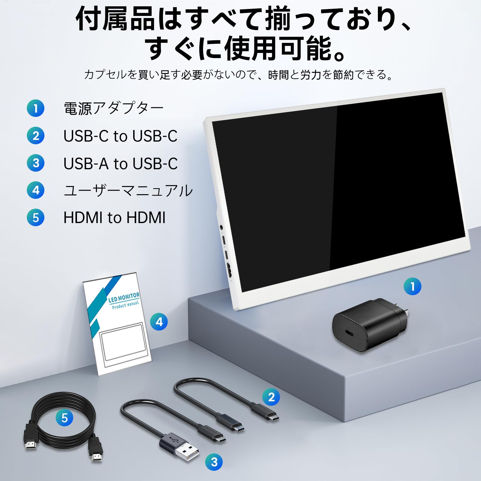 Amazon.co.jp: タッチパネルモバイルモニター、16インチフルHD