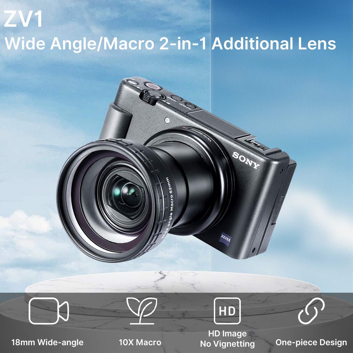Amazon.com : ULANZI WL-1 Wide Angle Lens for Sony ZV-1 + ULANZI
