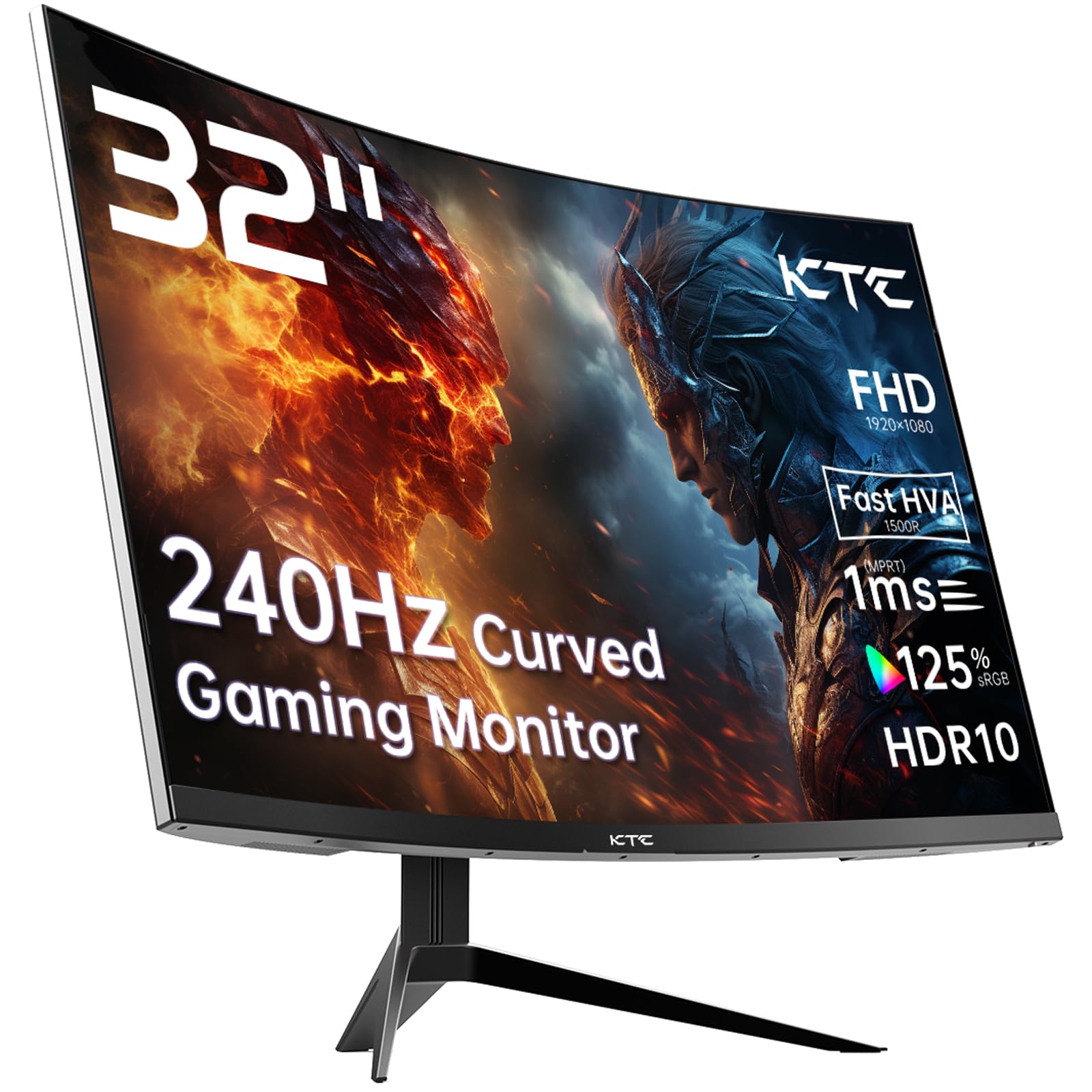 Amazon.com: KTC 32 inch 240Hz Curved Gaming Monitor 1500R 1080P