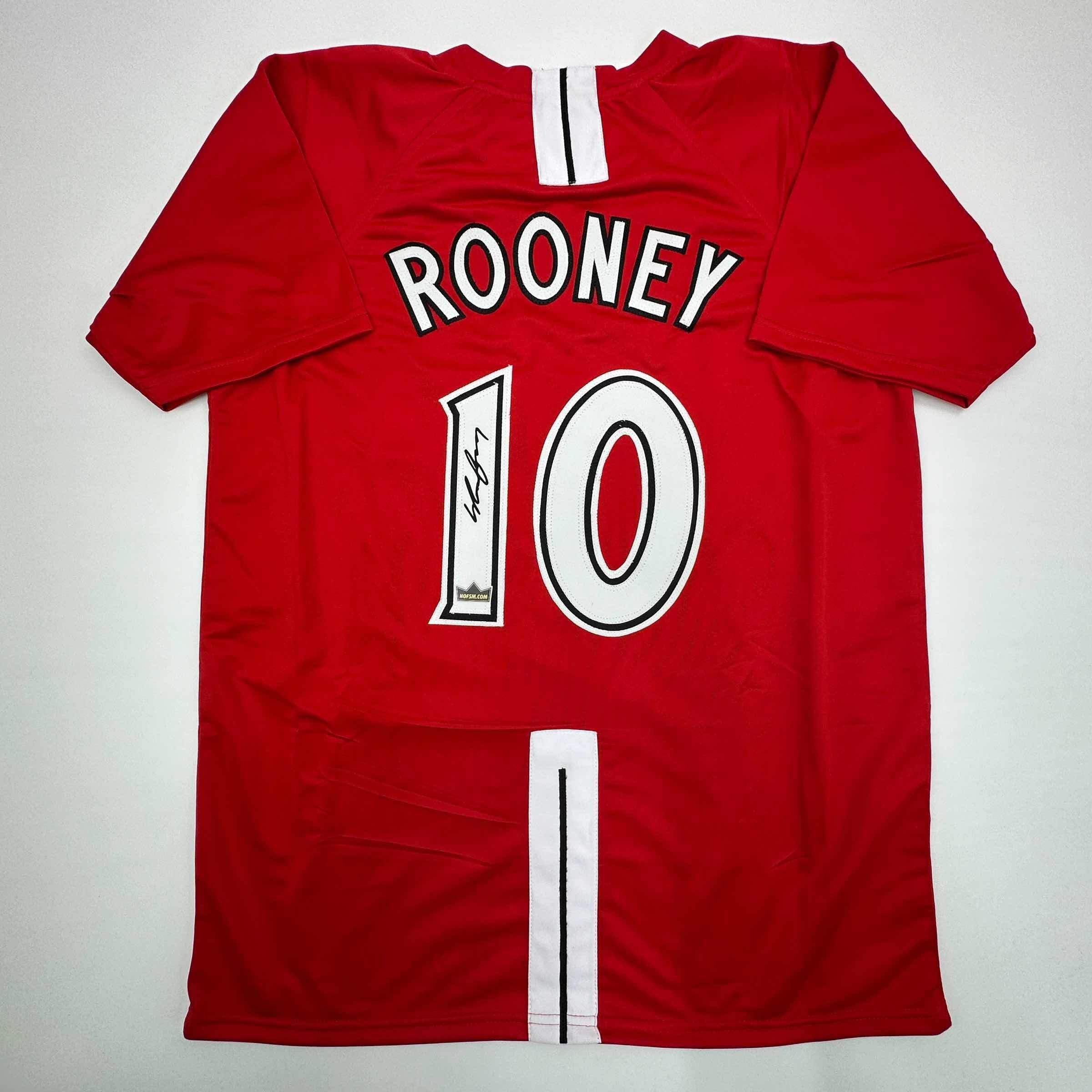 Facsimile Autographed Wayne Rooney Manchester United Red Reprint