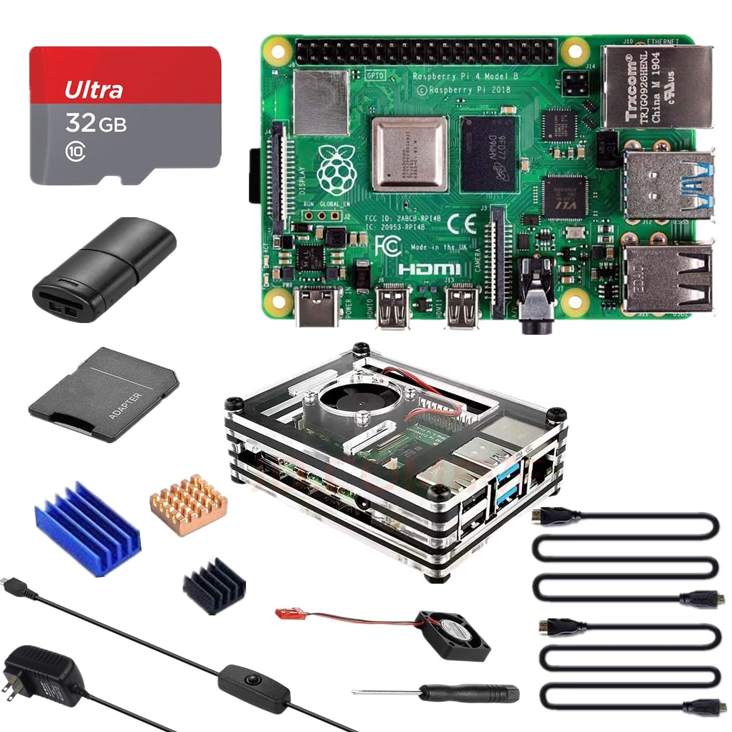 Amazon.co.jp: Raspberry Pi 4（4GB技適マーク付き）/ 32GBのメモリ