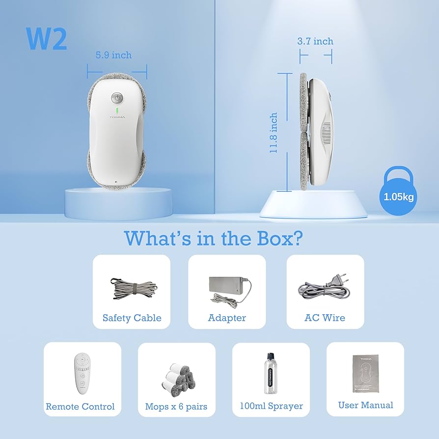 Amazon.com - Tosima W2 Window Cleaner Robot, Automatic Cleaning