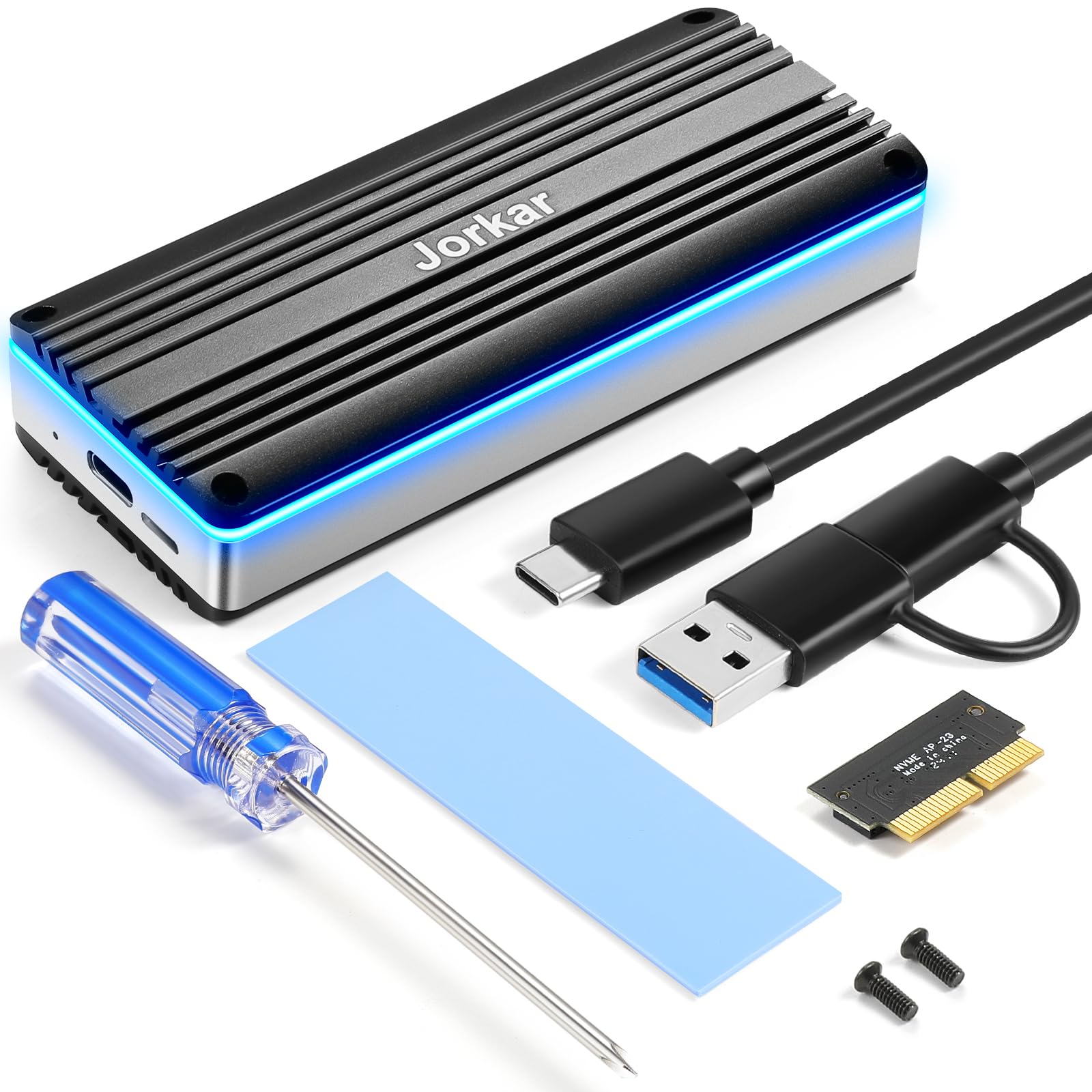 Amazon.com: Jorkar External SSD Enclosure USB-C 3.2 for 12+16 Pin