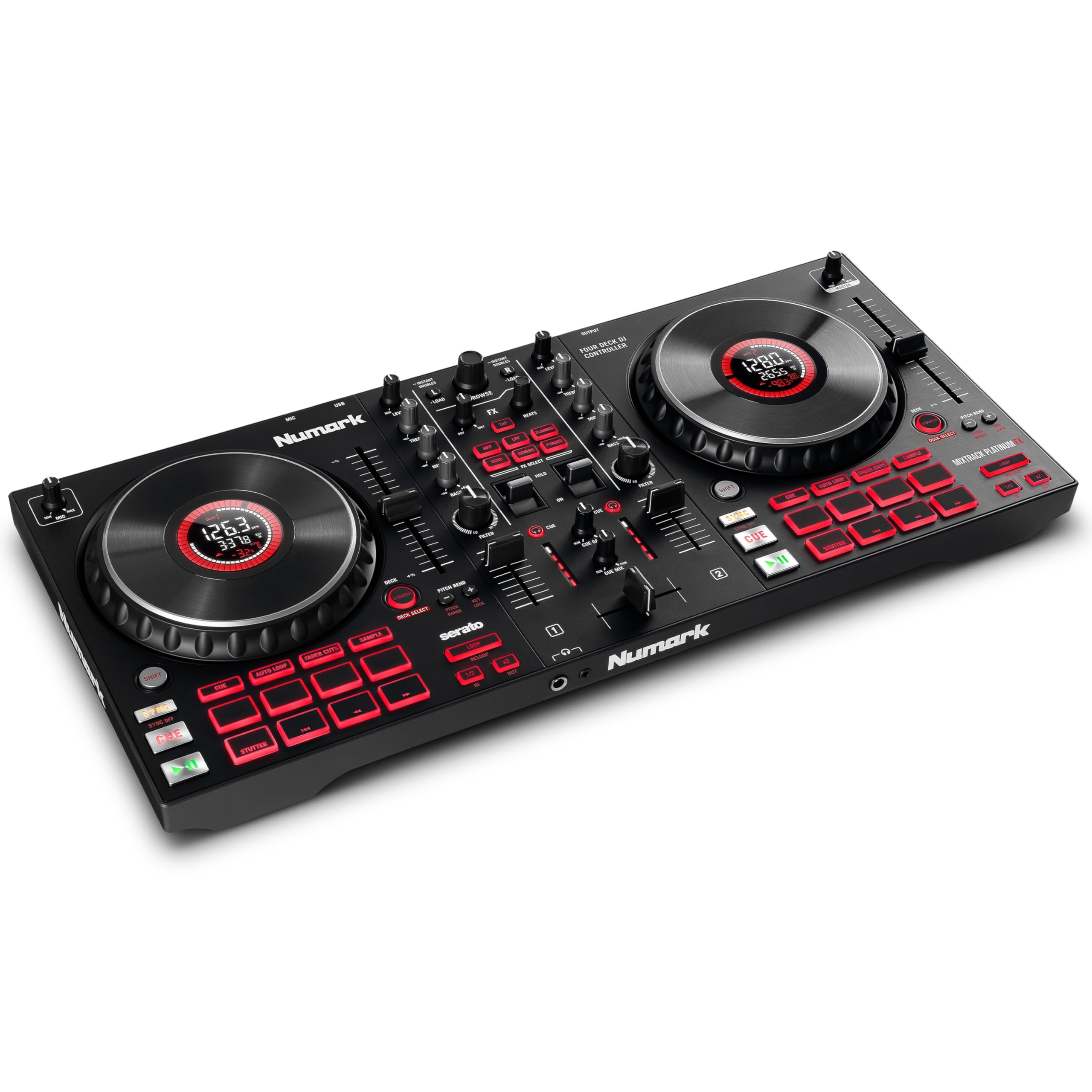 Numark Mixtrack Platinum FX 4-Deck Advanced DJ Controller : Amazon