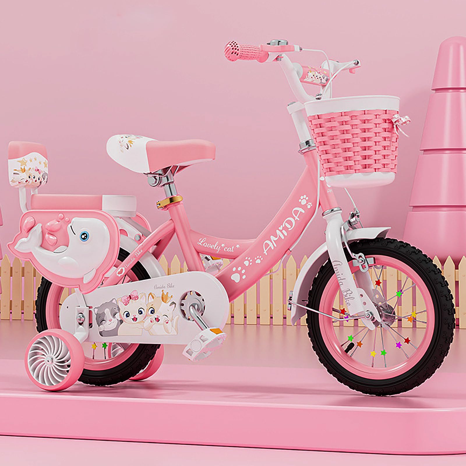 Amazon.co.jp: 子ども自転車 子供自転車女の子自転車ピンク12インチ14