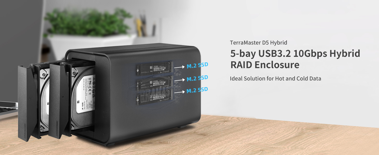 Amazon.com: TERRAMASTER D5 Hybrid HDD NVMe Enclosure - USB 3.2 Gen