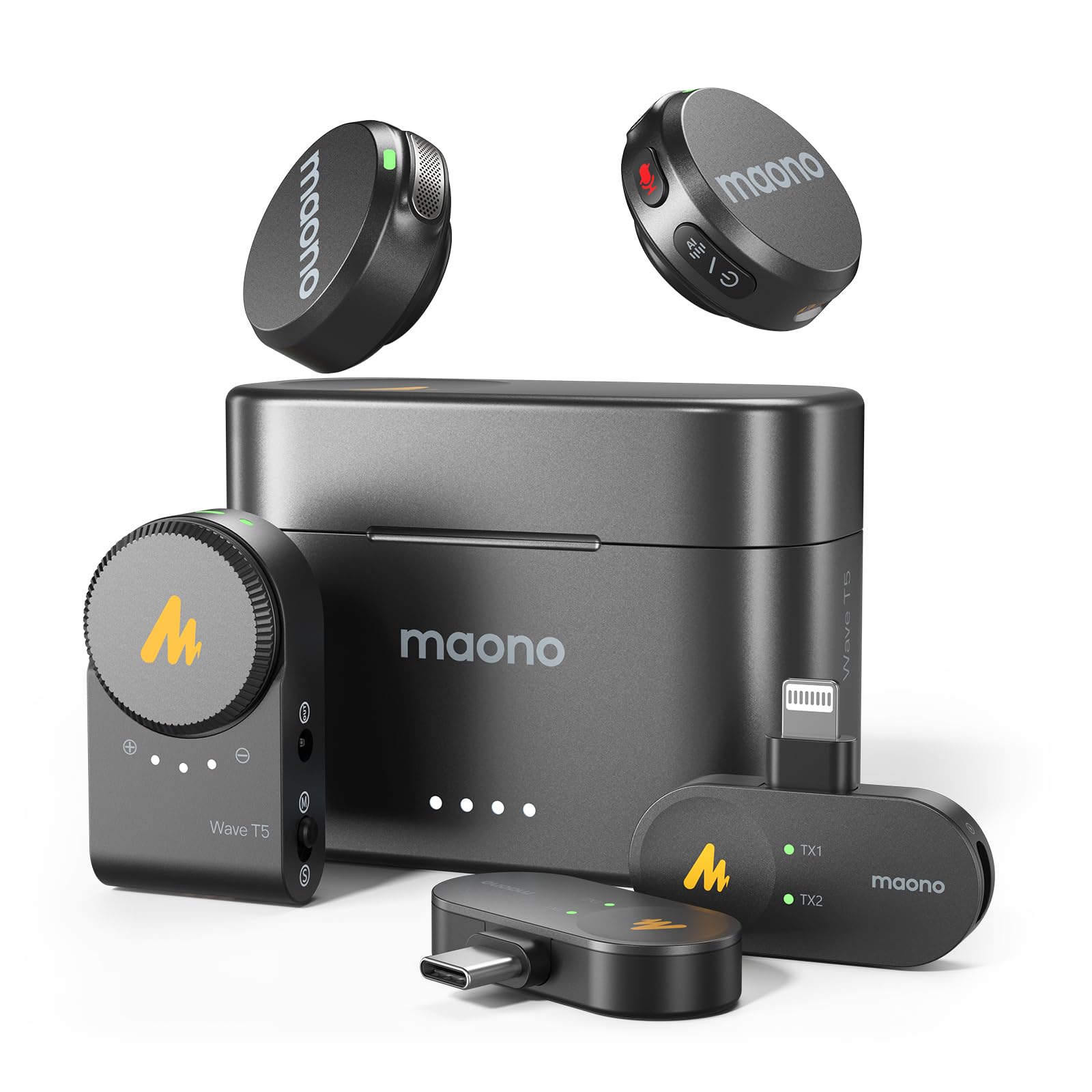 Amazon.com: MAONO Wireless Lavalier Microphone for iPhone/Android