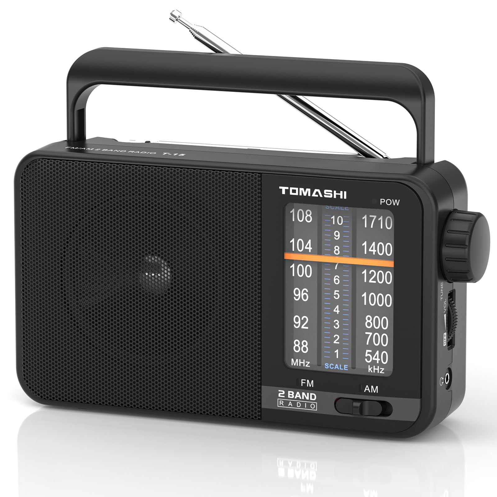 Amazon.com: TOMASHI Portable Radio am fm,Transistor Radio with