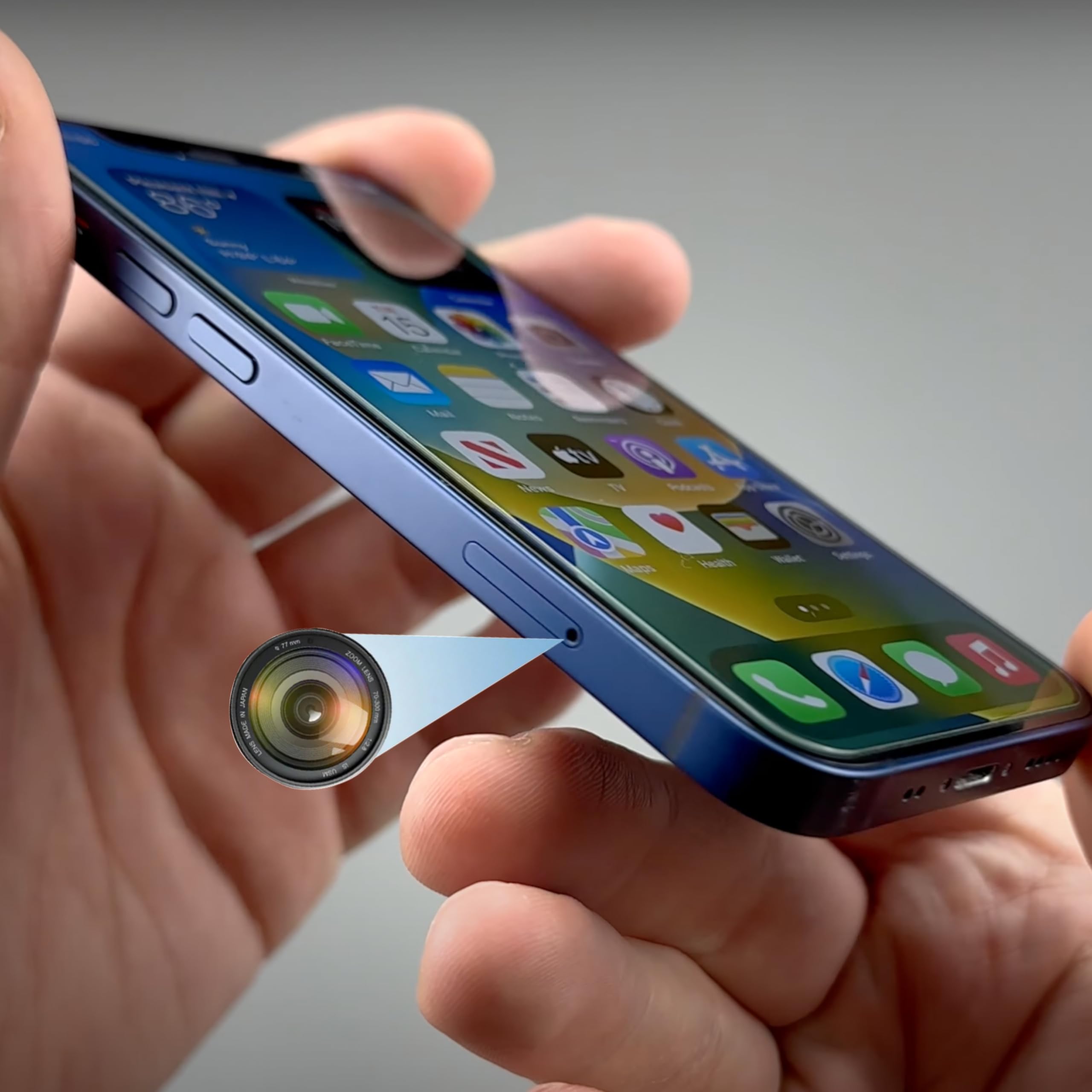 Amazon | iP 12改造 スパイカメラ 搭載｜4K60FPS超 側面SIMスロット内