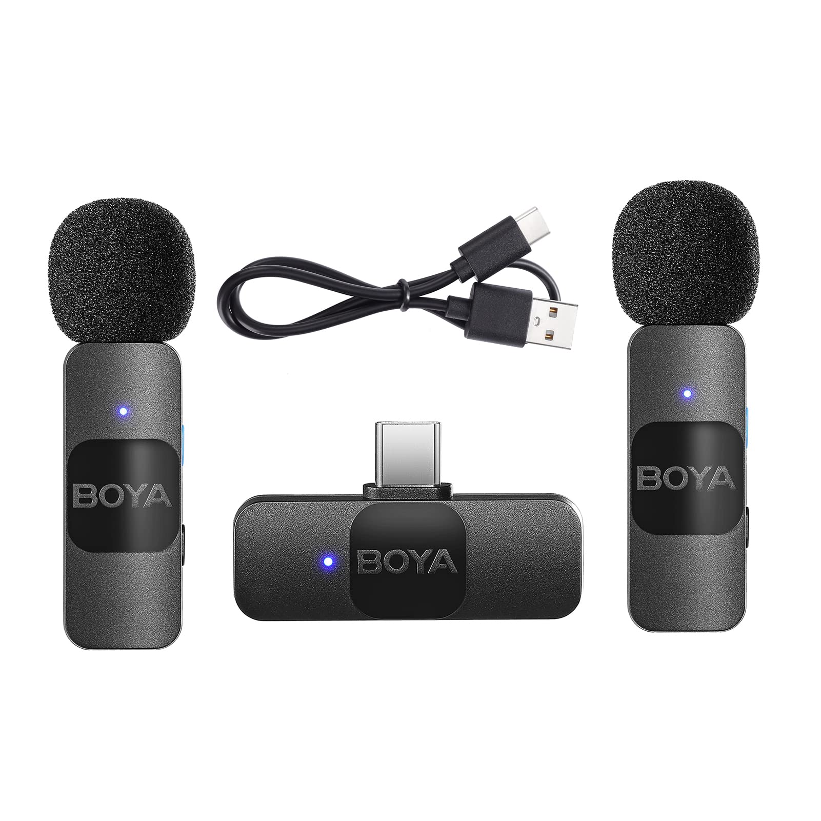 Amazon.com: BOYA BY-V20 One-Trigger-Two 2.4G Wireless Microphone