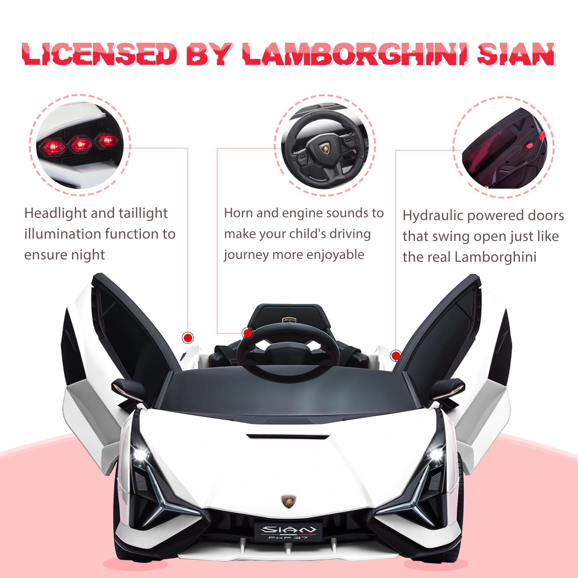 Amazon.co.jp: ランボルギーニ Sian プラスチック製 12V 子供用 電動