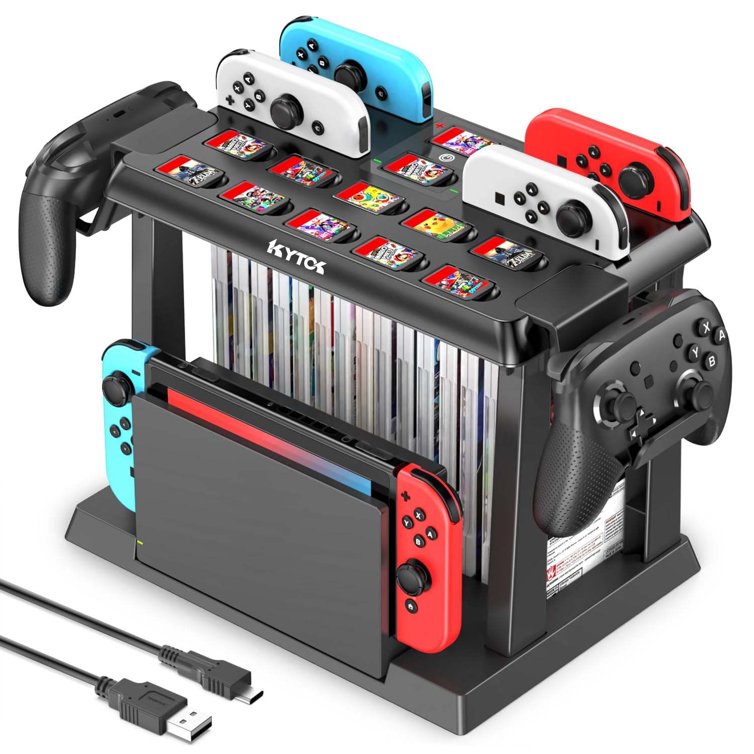 Kytok Supporto al Gioco Torre per Nintendo Switch/OLED, Caricatore