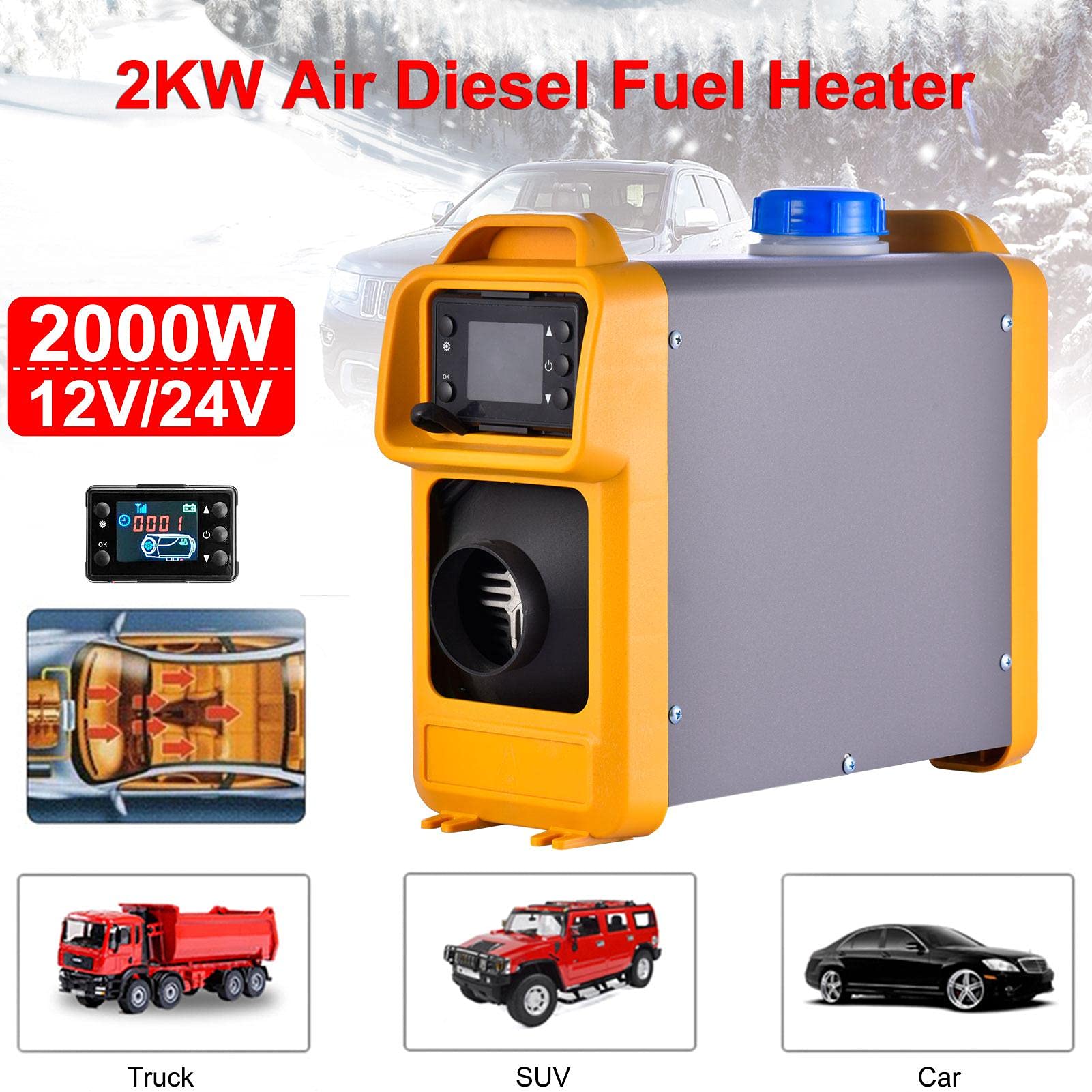 Amazon.co.jp: FFヒーター 2KW/8KW車用ヒーター 軽油 エアヒーター