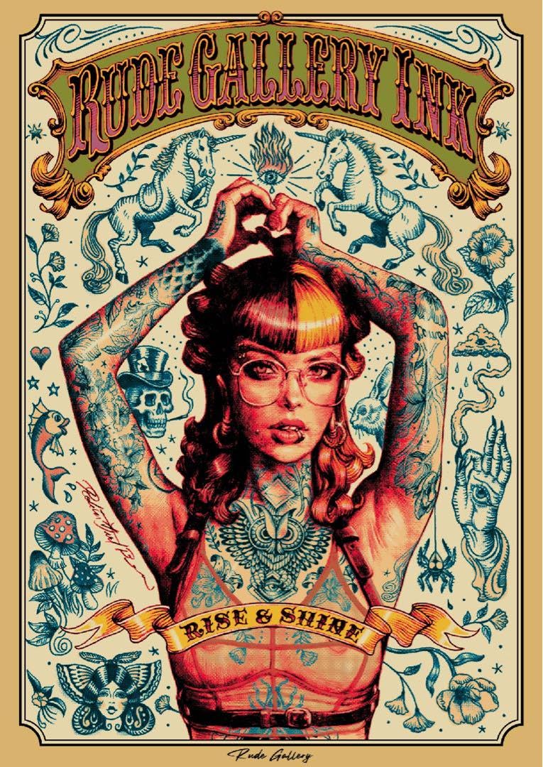 ロッキンジェリービーンBLACK RUDE NIGHT ポスター額付き