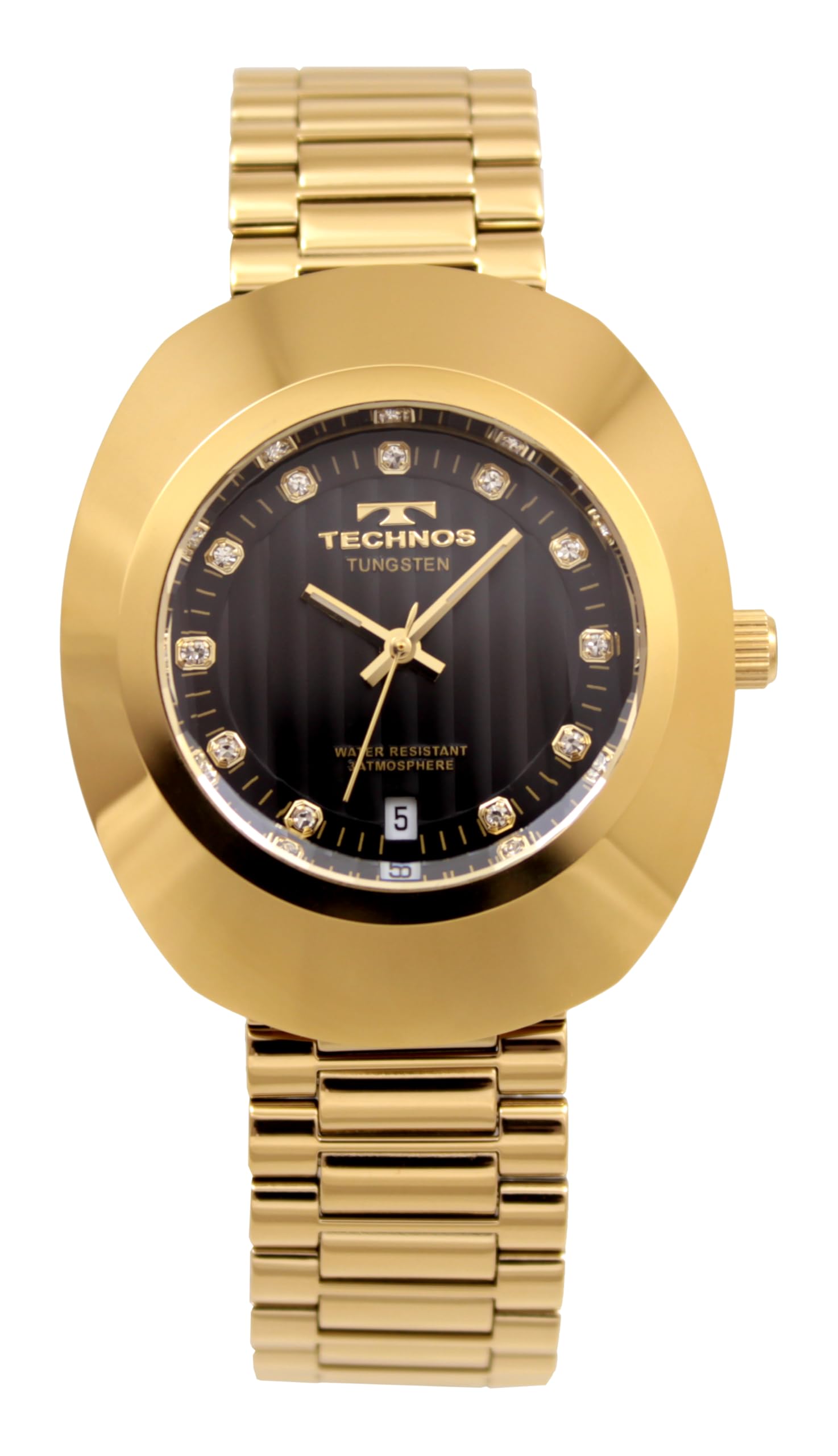 Amazon.co.jp: [テクノス] 腕時計 タングステン デイト T9C12GB メンズ