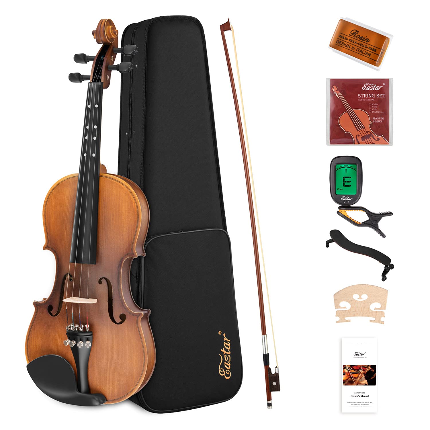 Amazon.com: Eastar 3/4 Violin Set Fiddle EVA-3 Matte fo Beginners
