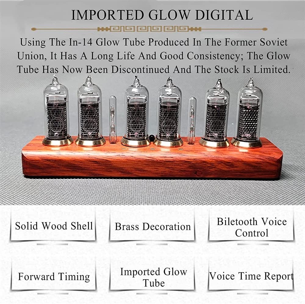 Amazon.co.jp: デスクデコレーションニキシー管時計、IN-14ニキシー