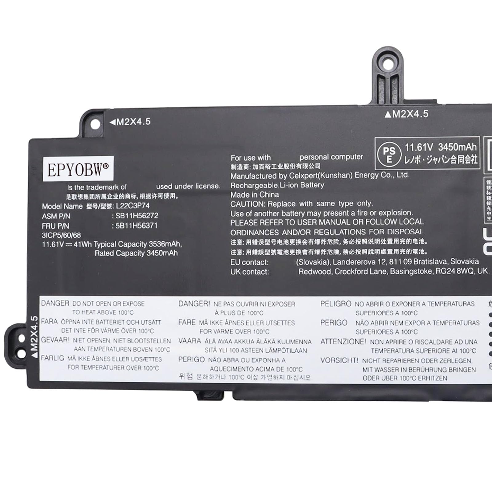 Amazon.com: EPYOBW L22C3P74 Laptop Battery 41Wh Compatible with