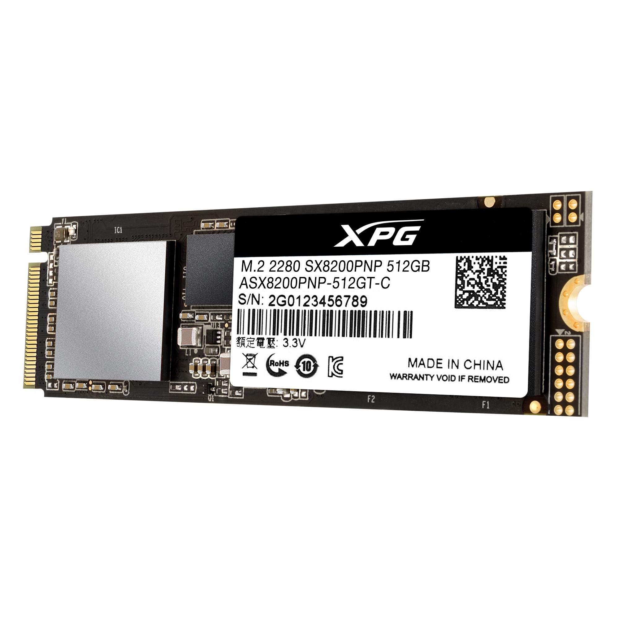 Amazon.com: XPG SX8200 Pro 512GB 3D NAND NVMe Gen3x4 PCIe M.2 2280