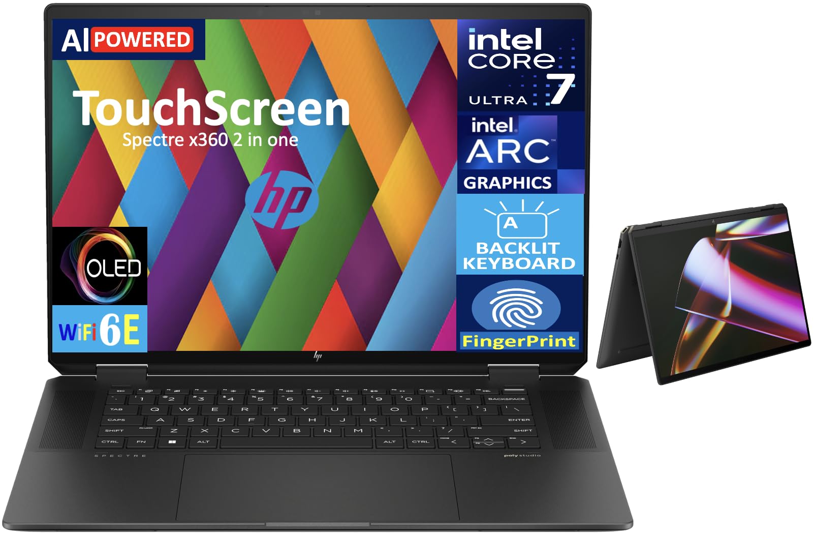 Amazon.co.jp: HP Spectre x360 AI 電源 2-in-1 ノートパソコン 16