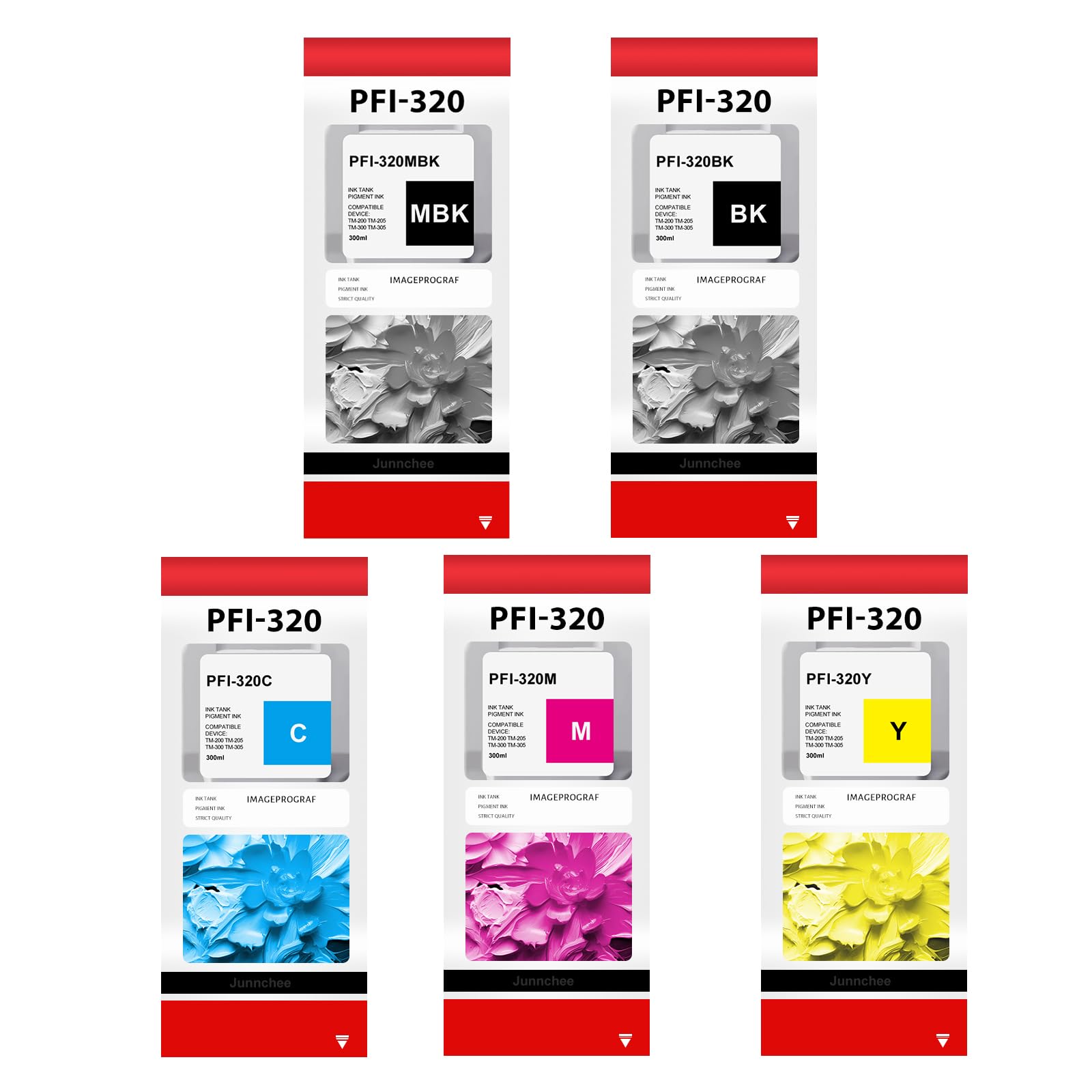 Amazon.co.jp: PFI-320 顔料インクタンクセット (5個パック、マット