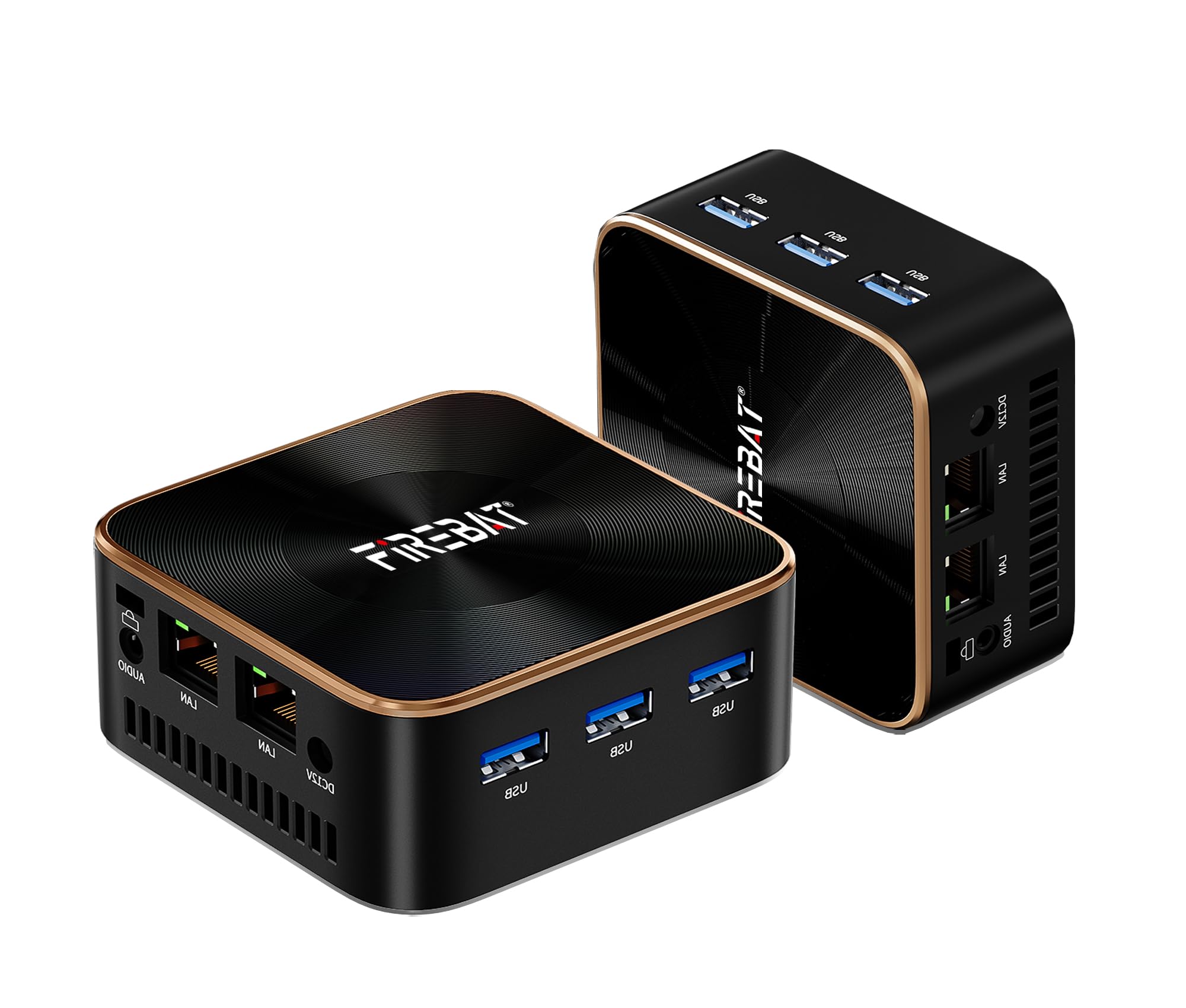 FIREBAT Mini PC N100, 512GB M.2 SSD SATA 16GB LPDDR5 4800MHz